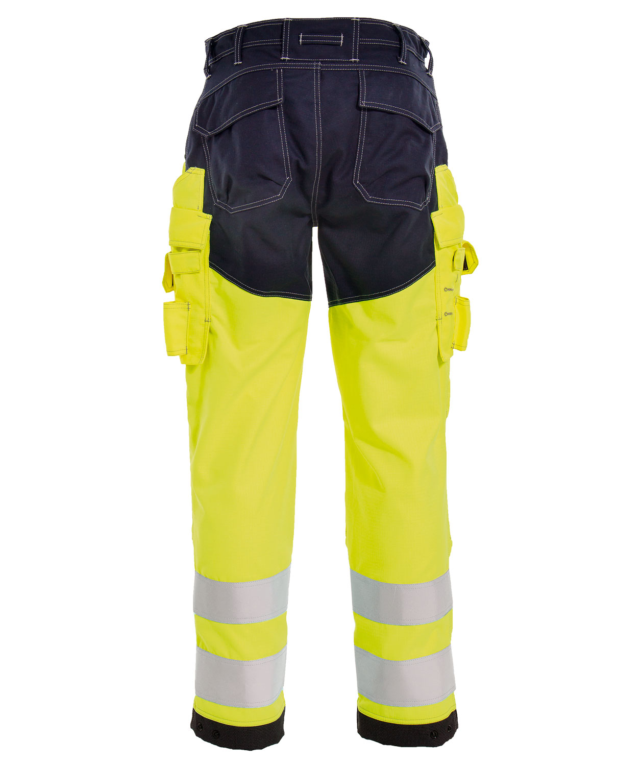 Tranemo Tera TX women's work trousers, Hi-vis yellow/Marine blue