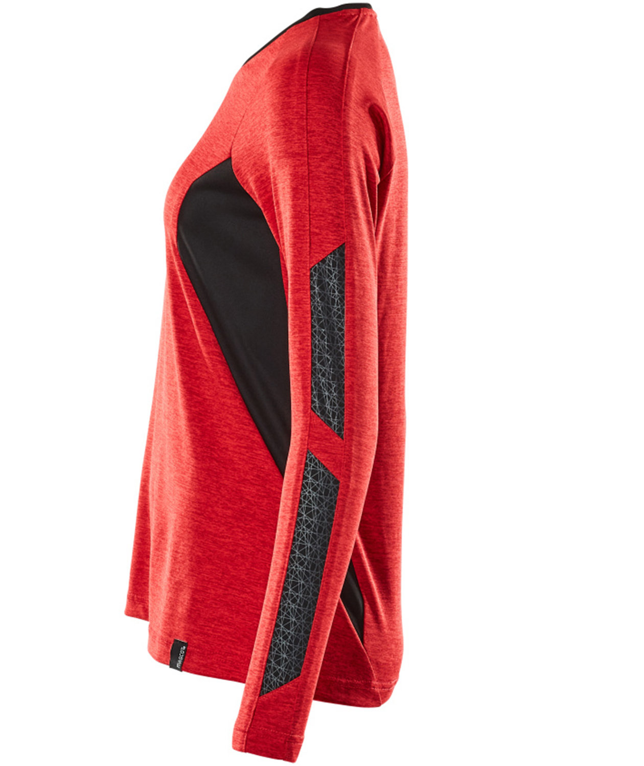 Mascot Accelerate Coolmax langermet dame T-skjorte, Signal r&oslash;d/svart, large image number 3