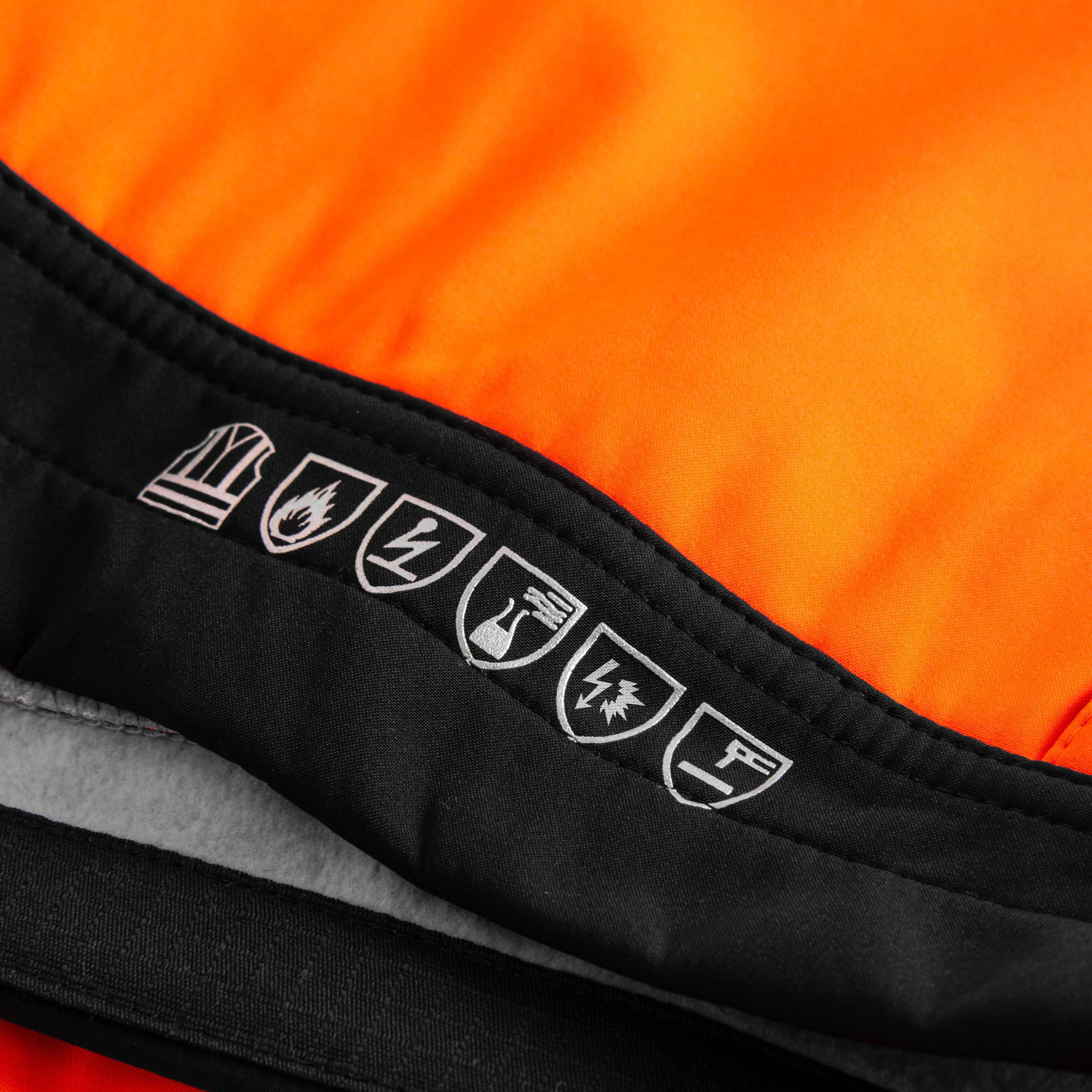 Lyngs&oslash;e Multinorm Softshelljacke, Hi-vis Orange/Marine, large image number 4