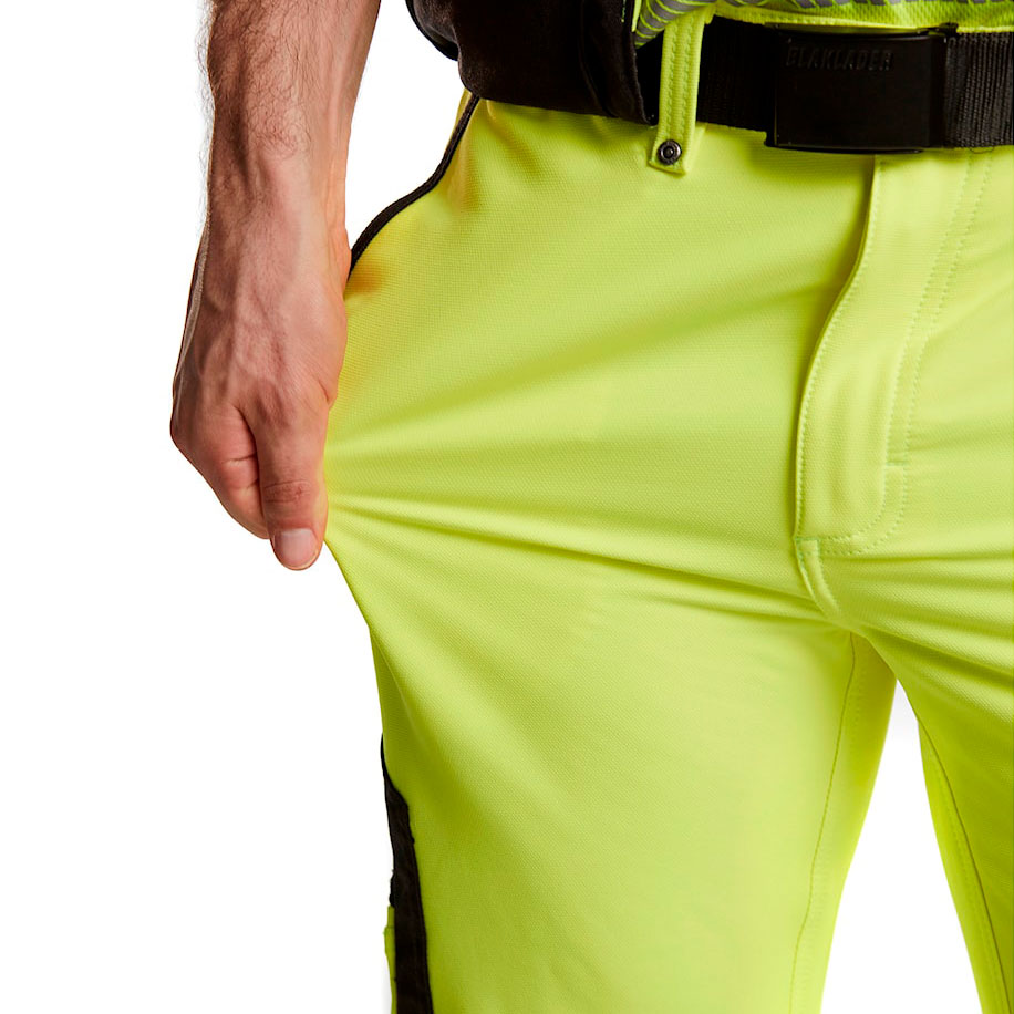 Bl&aring;kl&auml;der hantverksbyxa full stretch, Varsel Gul/Svart, large image number 5