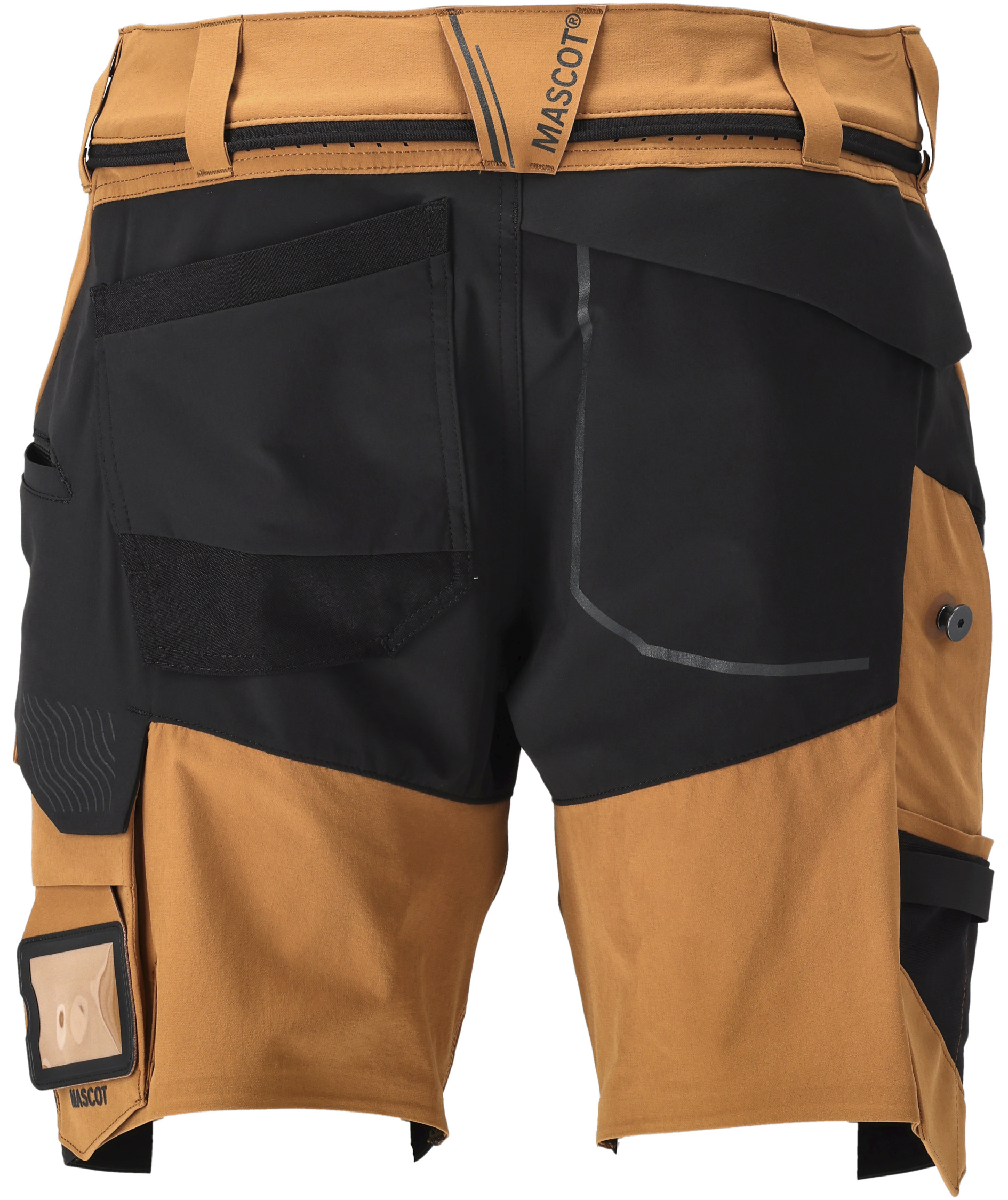 Mascot Customized arbeidsshorts full stretch, N&oslash;ttebrun/Svart, large image number 2