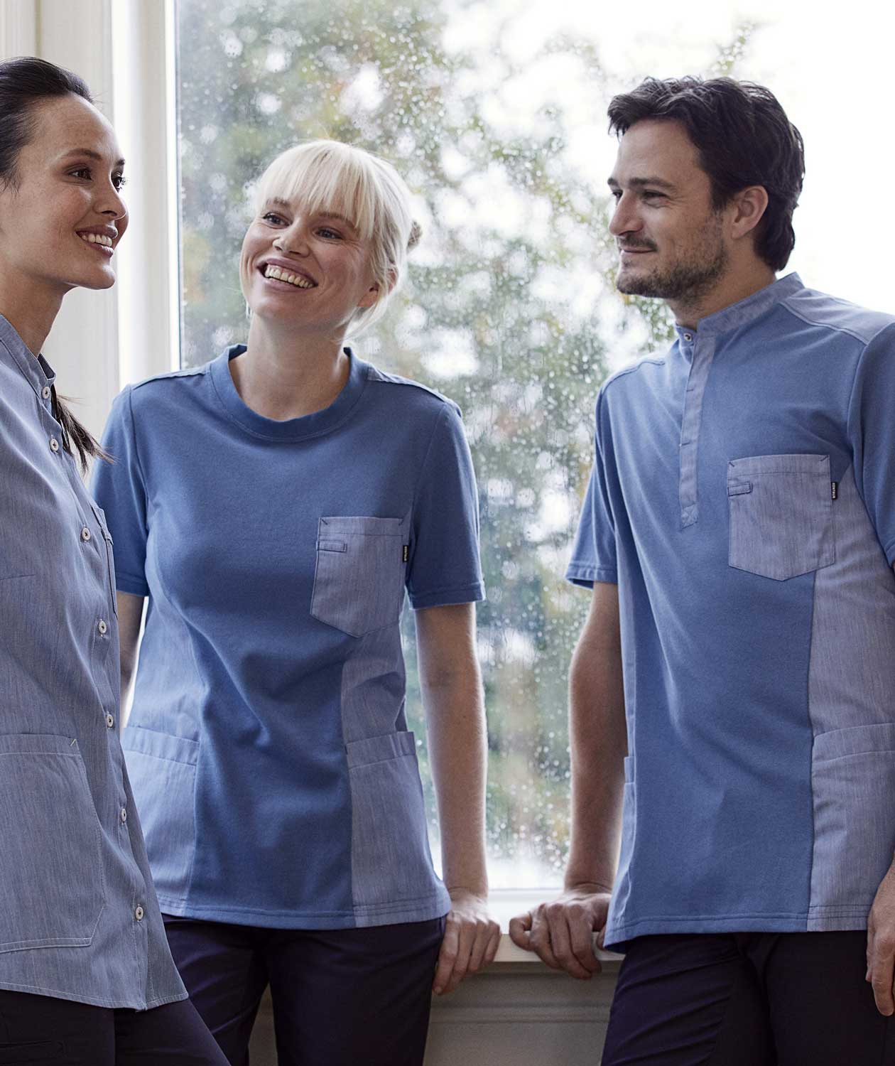 Kentaur pique tunika, Ljus Bl&aring;