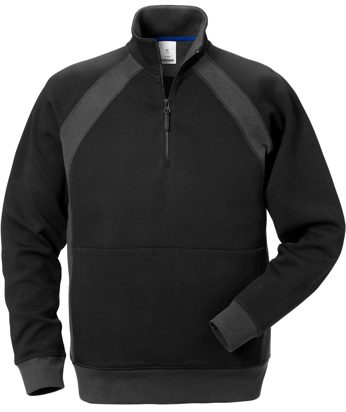 Fristads Acode sweatshirt half zip 1755, Svart/Gr&aring;