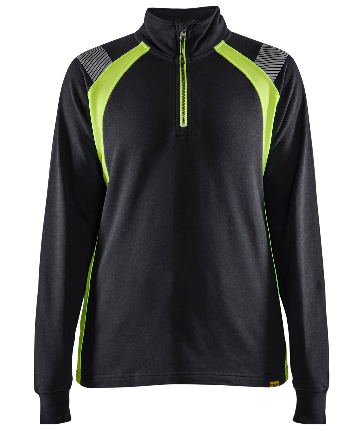 Bl&aring;kl&auml;der sweatshirt dam, Svart/Varselgul