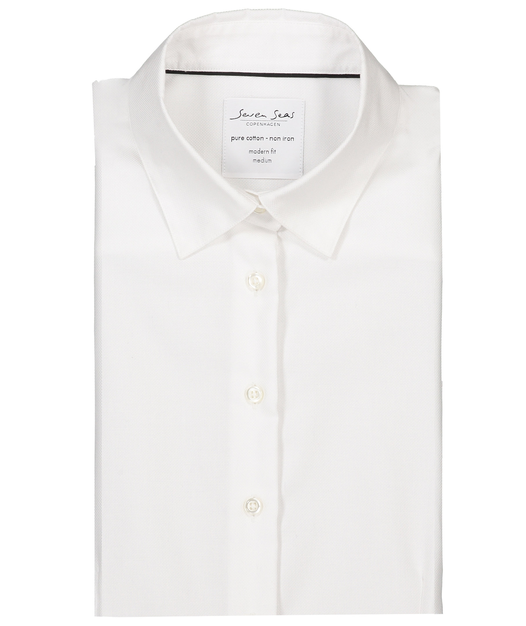 Seven Seas Dobby Royal Oxford modern fit skjorta dam, Vit, large image number 4