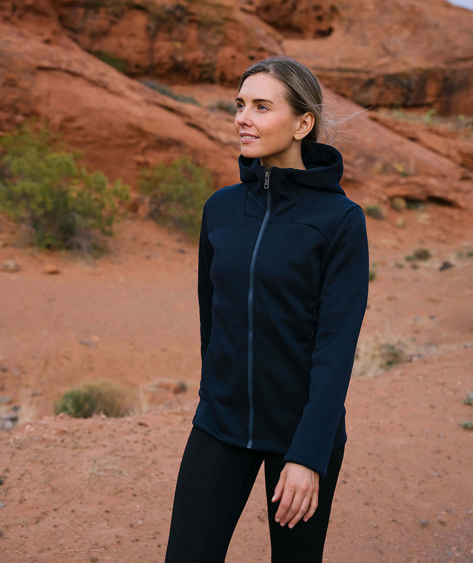Stormtech Antares women's hoodie with zipper, Marine Blue