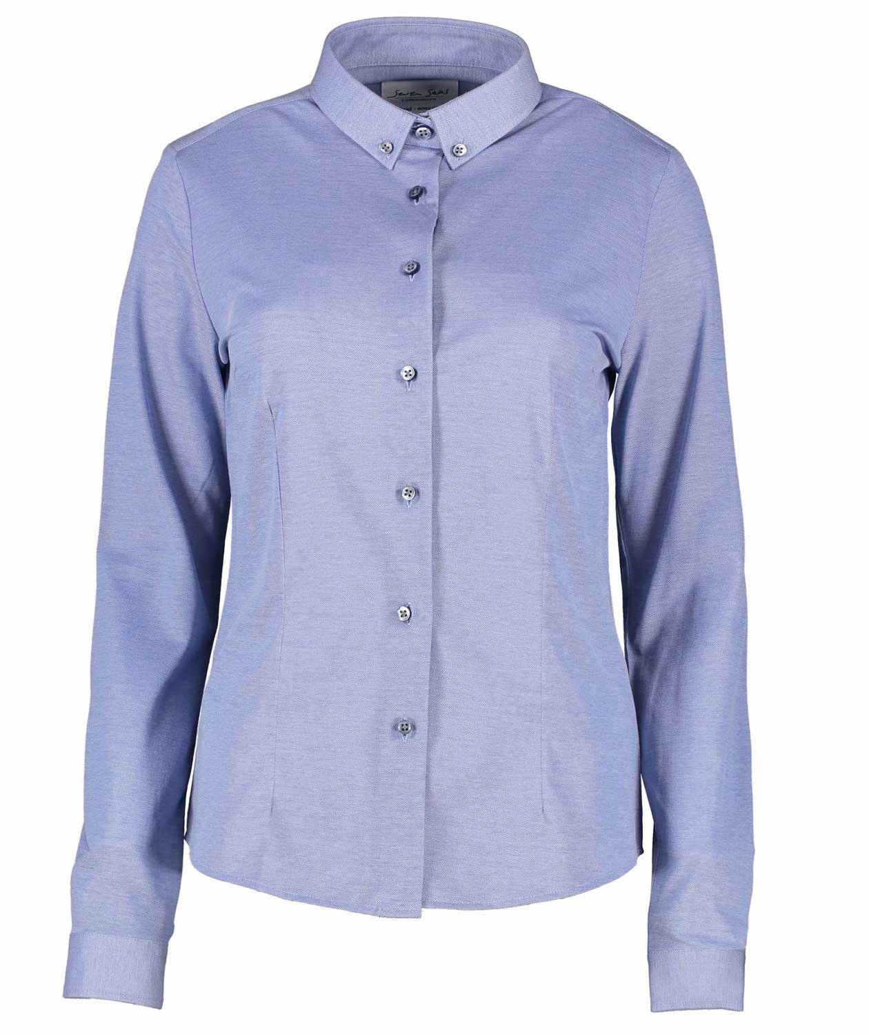 Seven Seas Modern fit dame jerseyskjorte, Lysebl&aring;, large image number 0