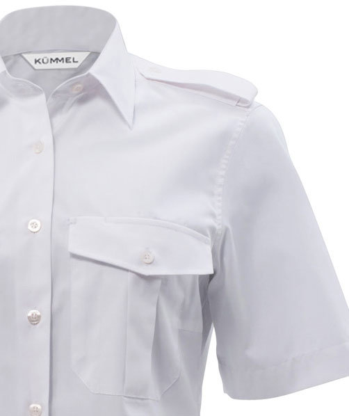 K&uuml;mmel Diane Classic fit kort&auml;rmad skjorta dam, Vit