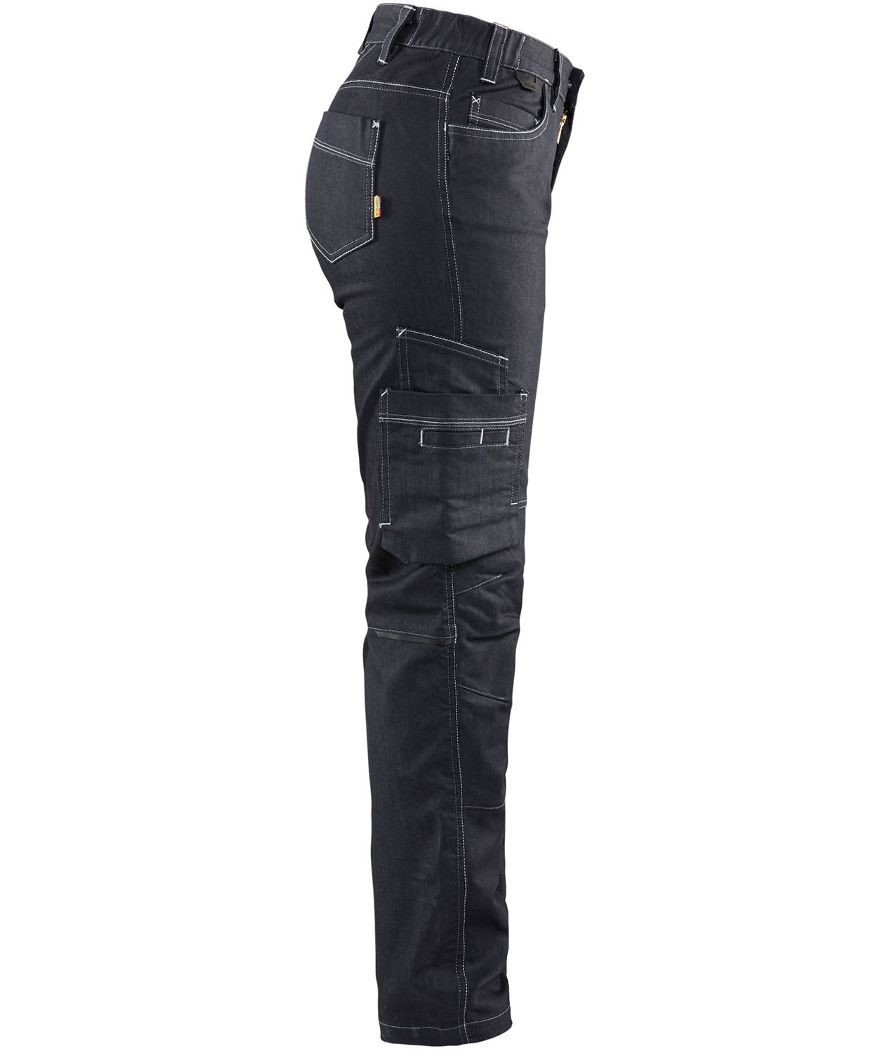 Bl&aring;kl&auml;der dame arbejdsbukser, Marine, large image number 3