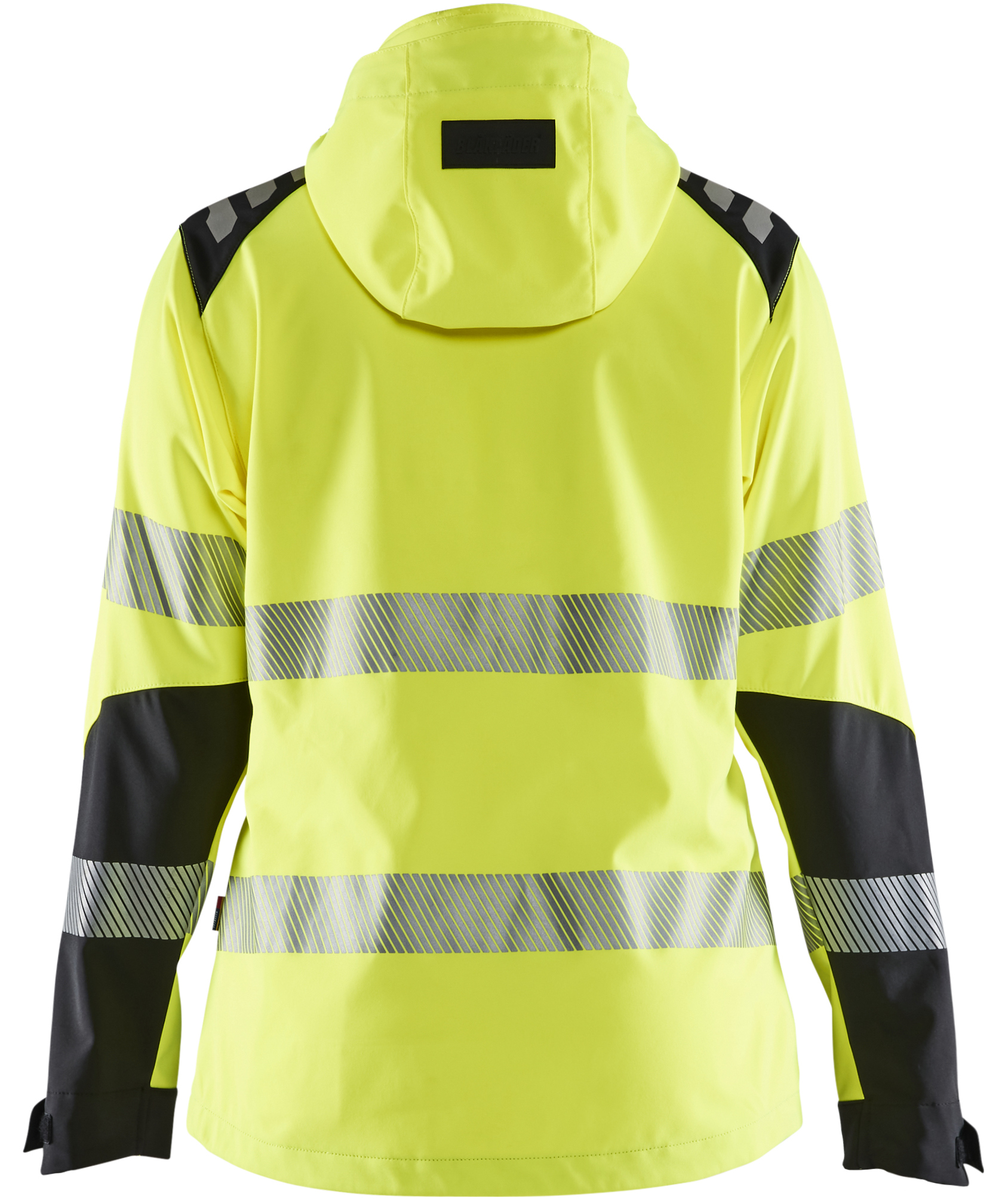 Bl&aring;kl&auml;der dame softshelljakke full stretch, Hi-vis Gul/Sort, large image number 2