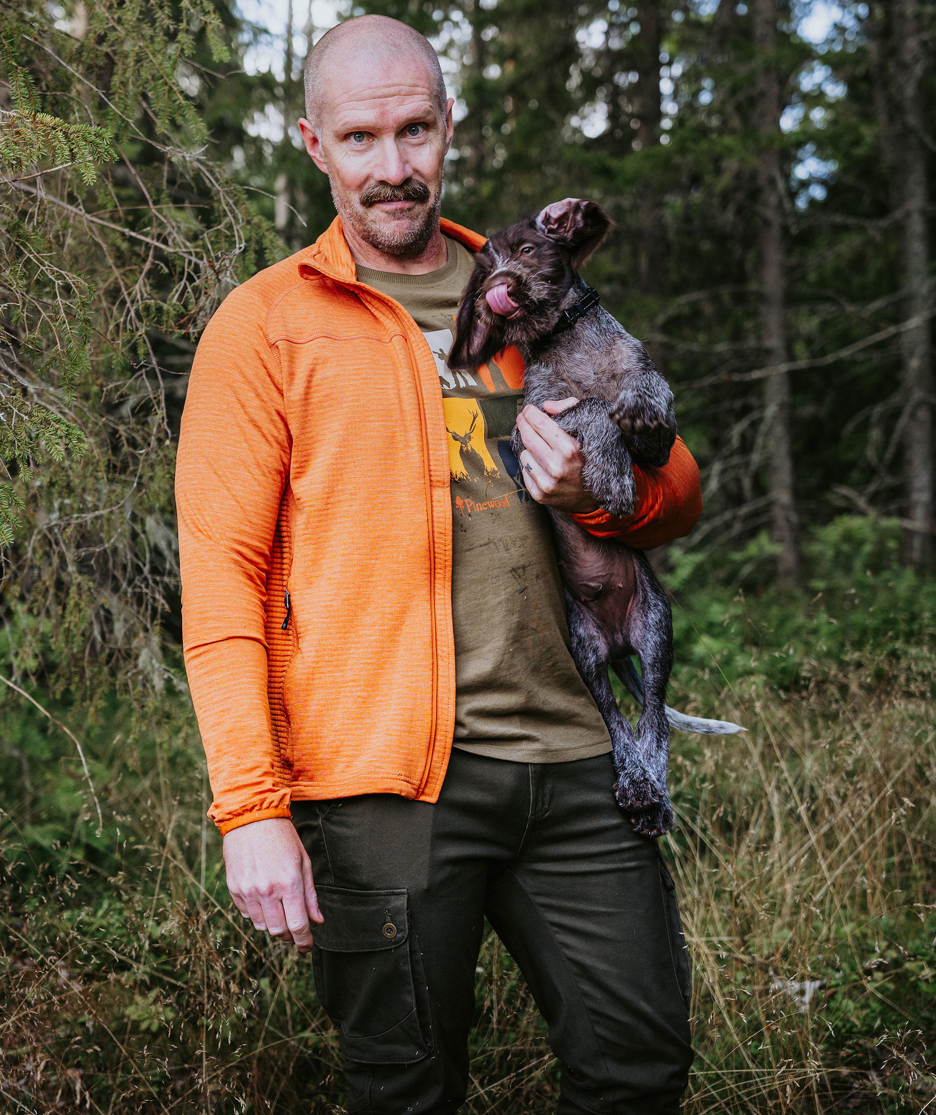 Pinewood Hunting T-shirt, Olive Melange, large image number 5