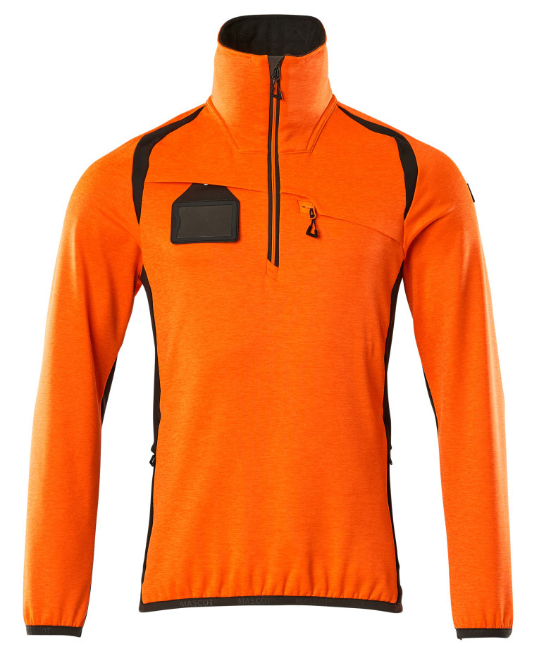 Mascot Accelerate Safe fleece sweater, Hi-vis Orange/Dark anthracite, Hi-vis Orange/Dark anthracite, swatch