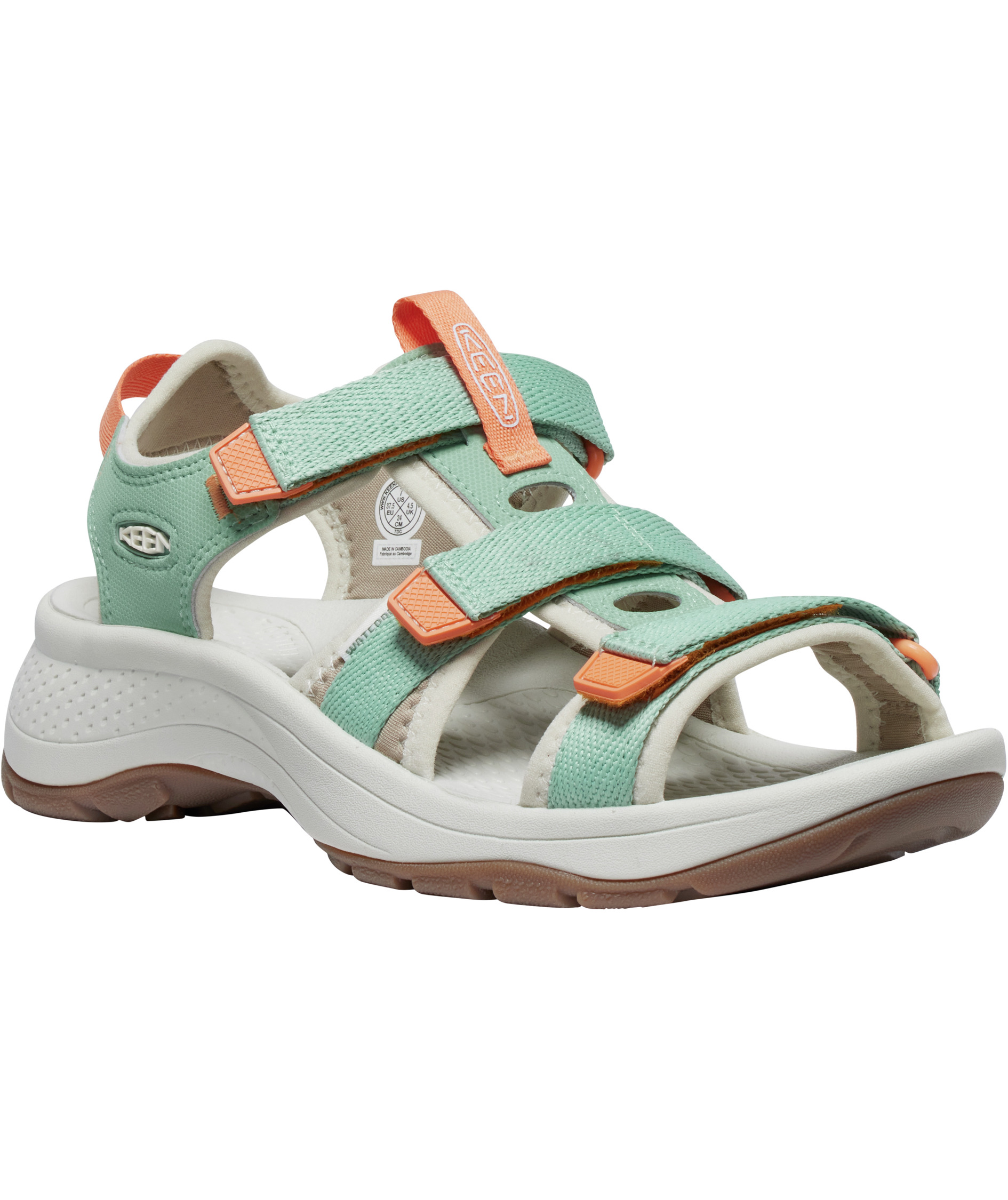 Keen Astoria West sandaler dam, Granite green/tangerin