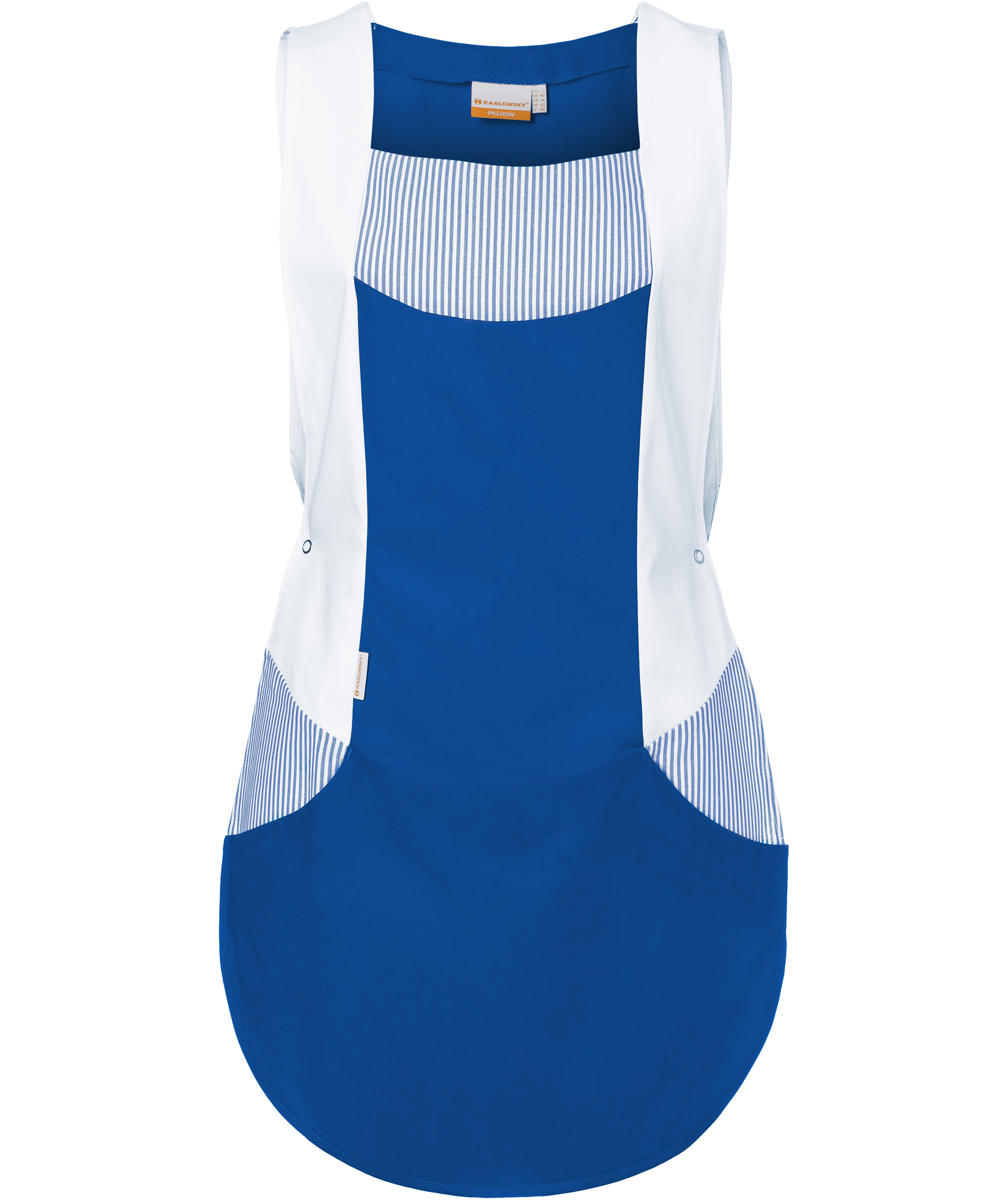 Karlowsky Laila dame dobbelt forkle, Blue/white