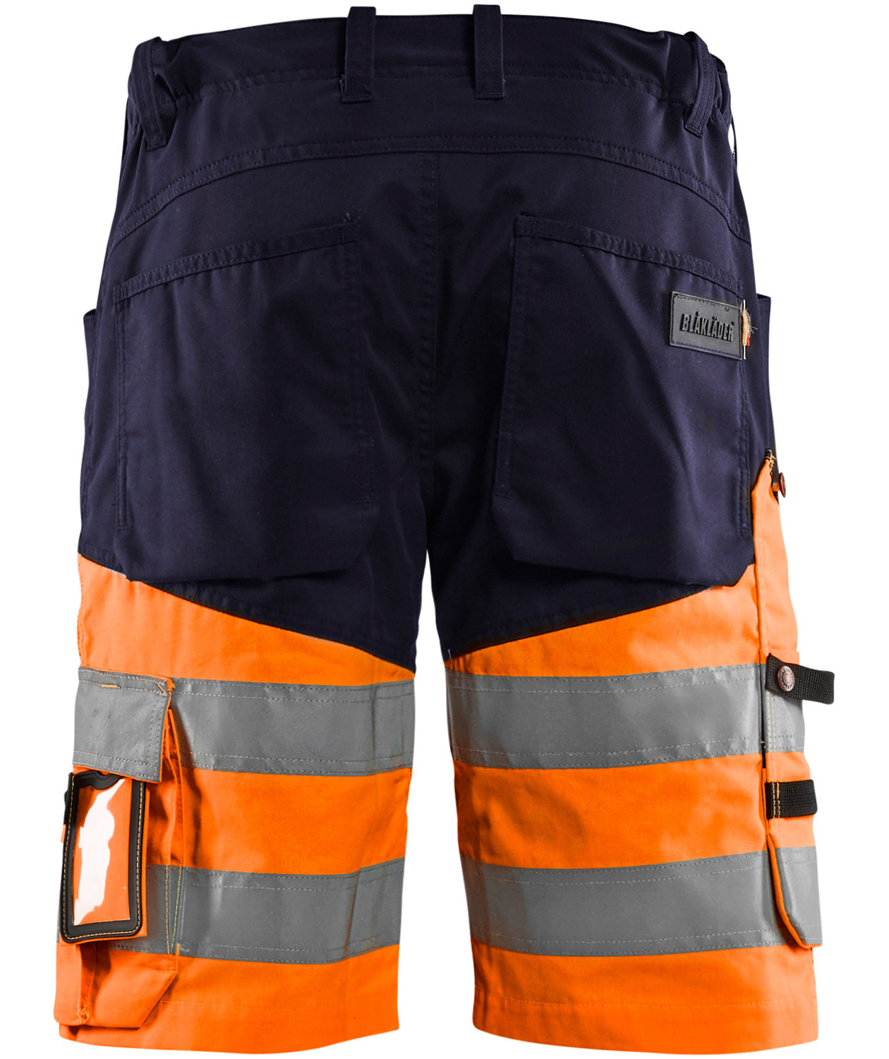 Bl&aring;kl&auml;der arbejdsshorts, Marine/Hi-Vis Orange, large image number 1
