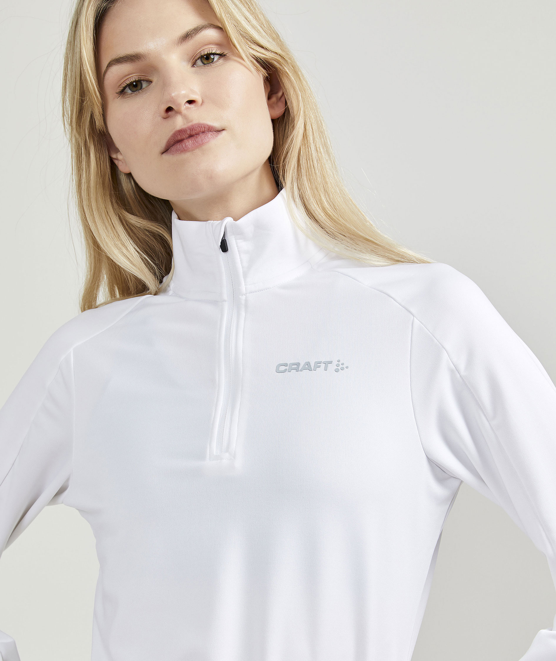 Craft Core Gain half zip midlayer dam, White, large image number 4