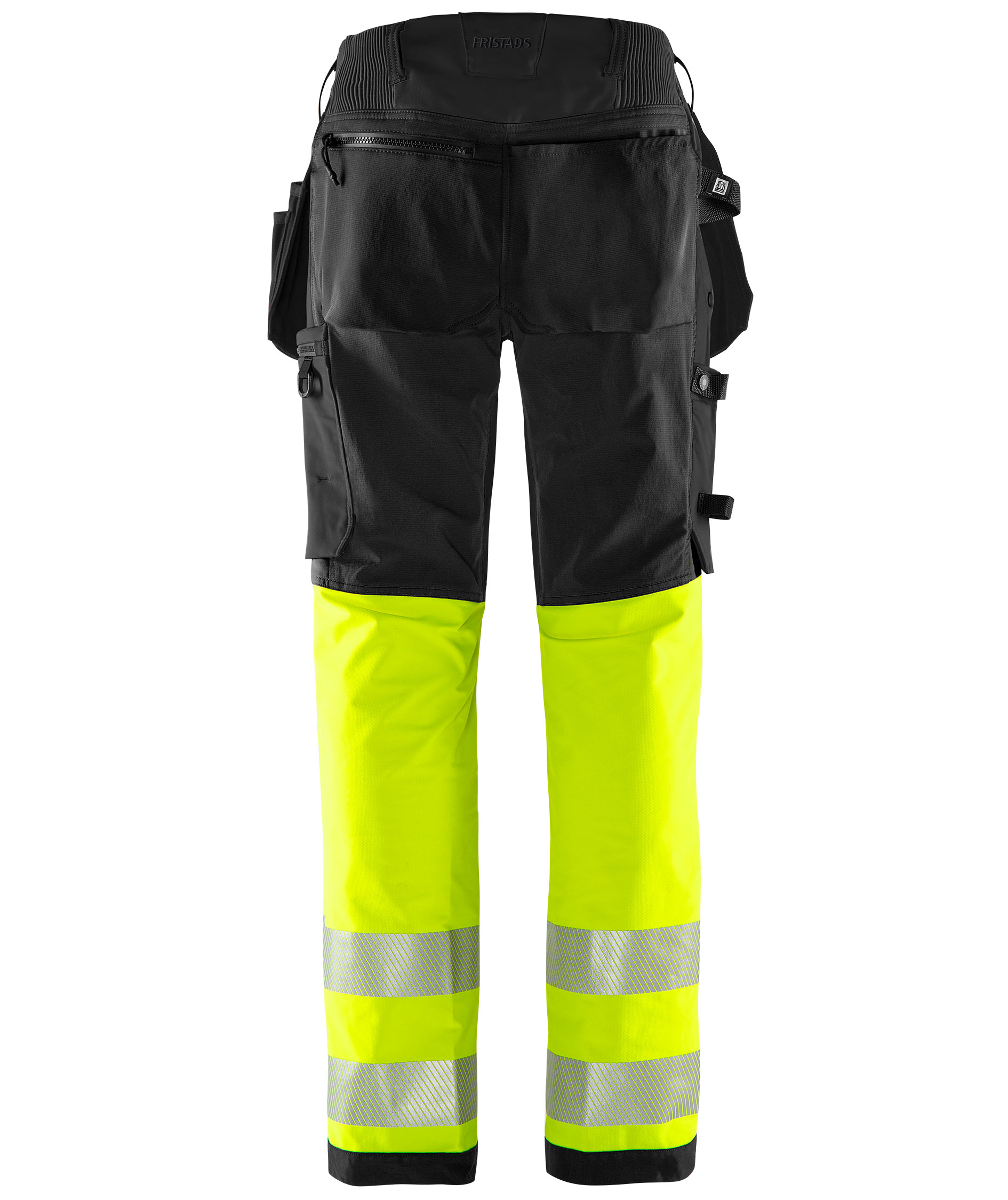 Fristads Green craftsman trousers full stretch 2643 GSTP, Hi-vis Yellow/Black, large image number 2