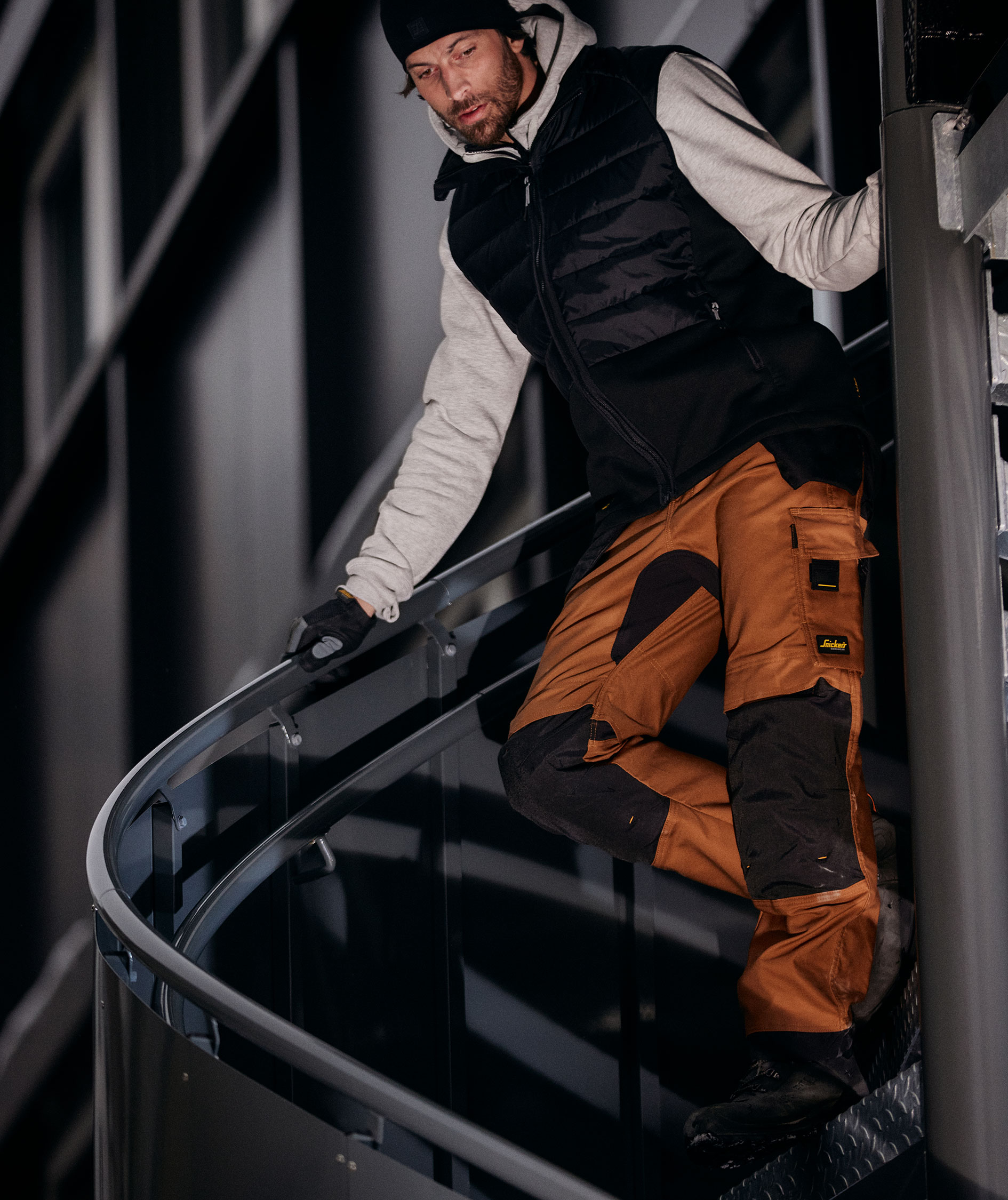 Snickers AllroundWork Canvas+ hantverksbyxa 6224, Brun/Svart, large image number 5