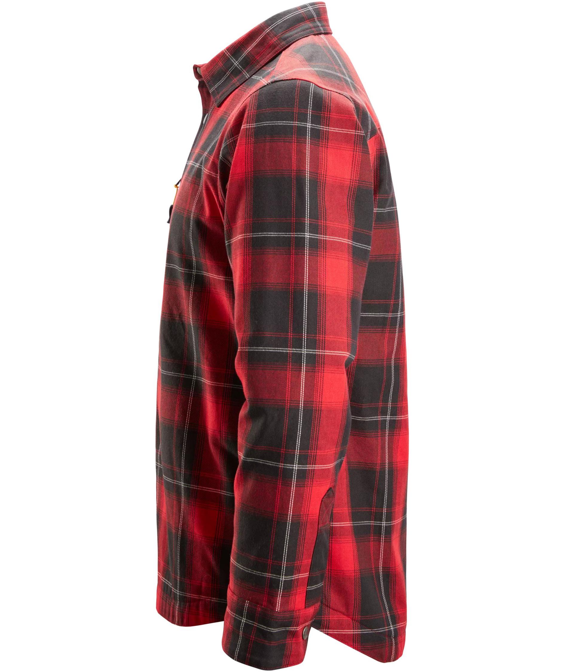 Snickers AllroundWork flanell skjortejakke 8522, Chili Red/Black, large image number 4