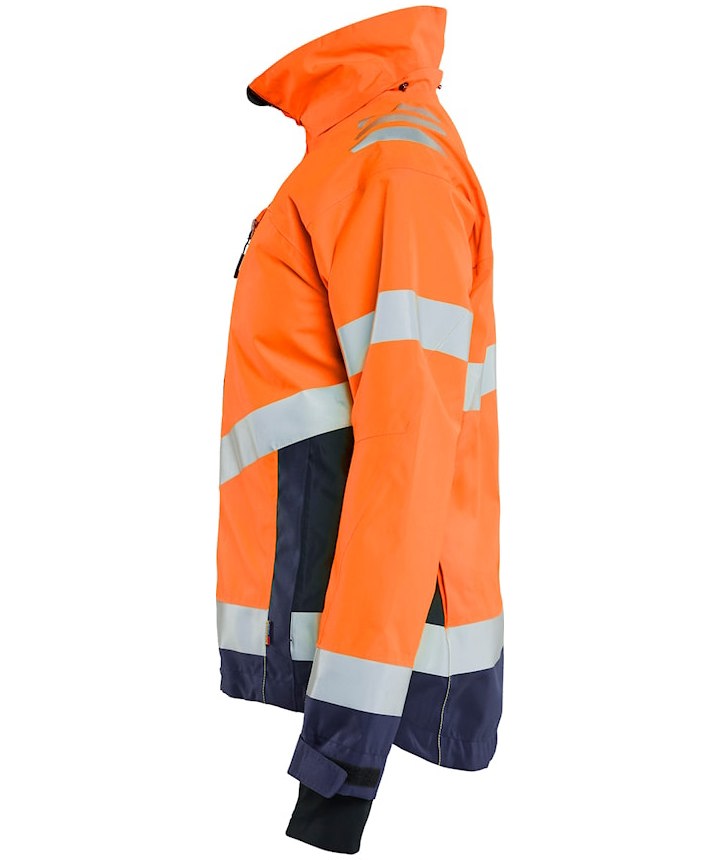 Bl&aring;kl&auml;der dame skalljakke, Hi-Vis Orange/Marine, large image number 3