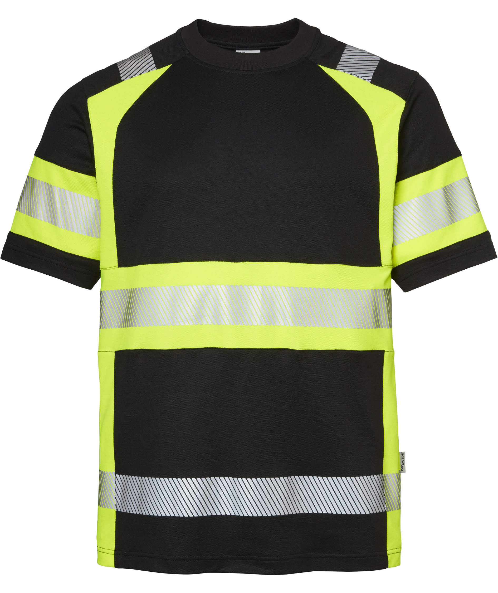 Top Swede T-shirt 600, Black/Hi-Vis Yellow, large image number 0