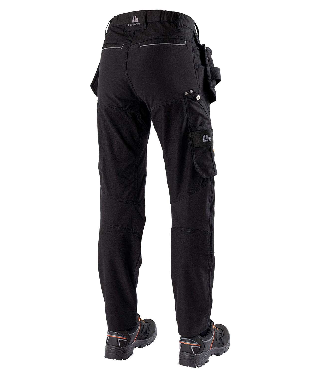 L.Brador 1070PB-W dame h&aring;ndverksbukse, Svart