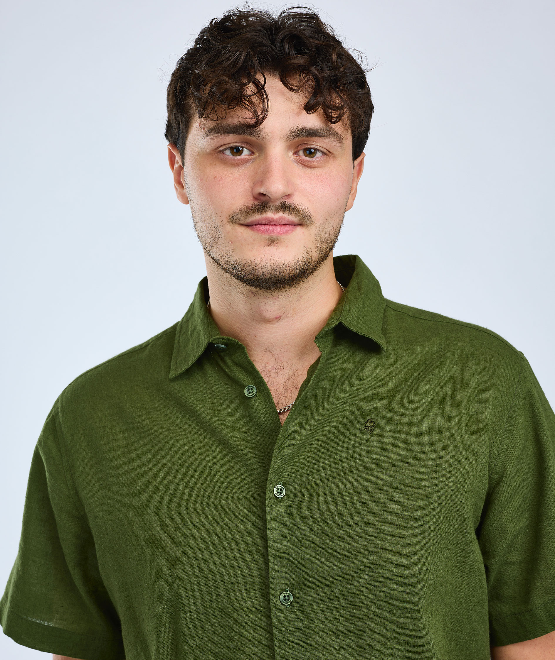 Pinewood V&auml;rnamo kort&aelig;rmet skjorte, Pine green, large image number 5