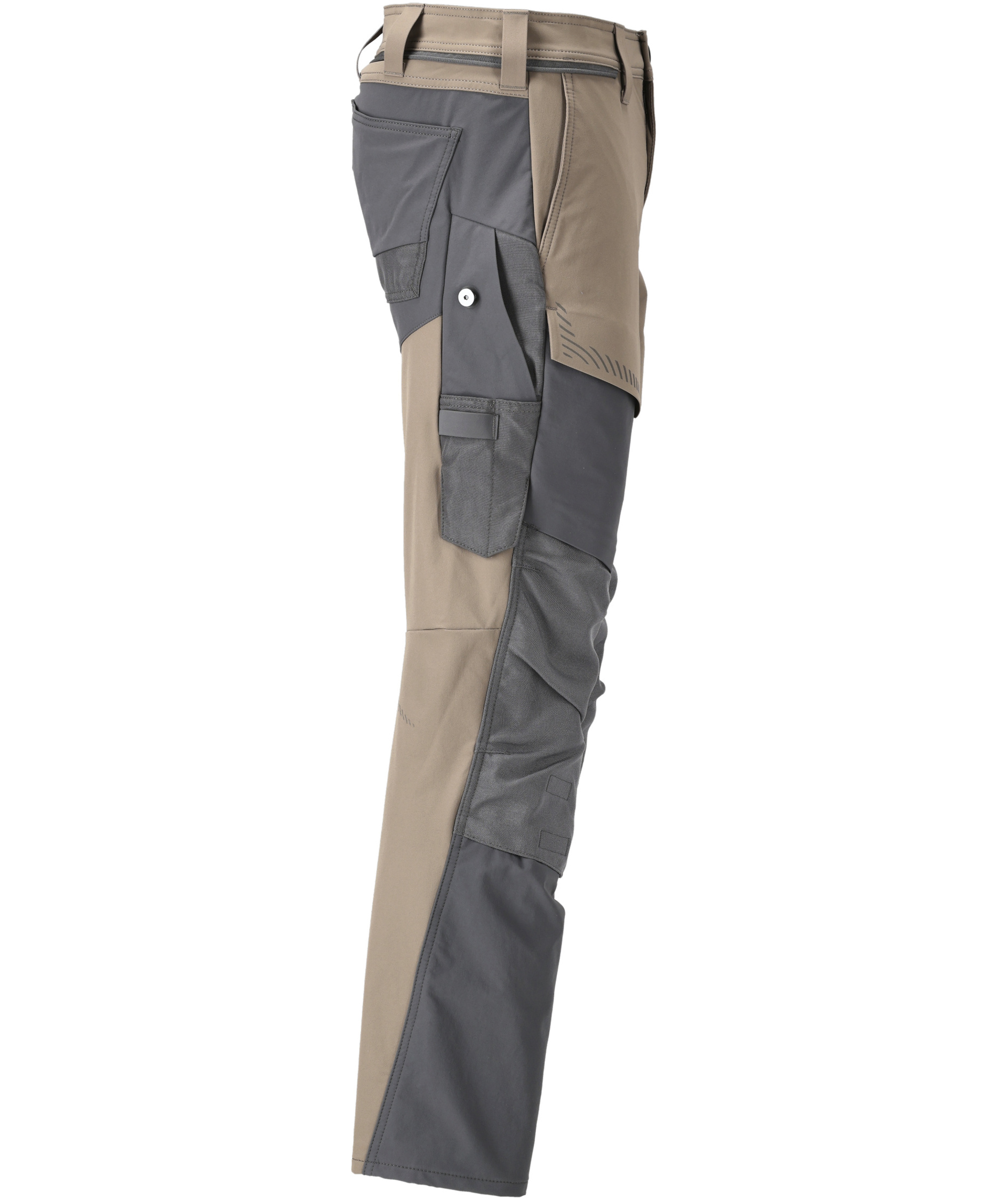 Mascot Customized Arbeitshose full stretch, Dunkelsand/Steingrau, large image number 2