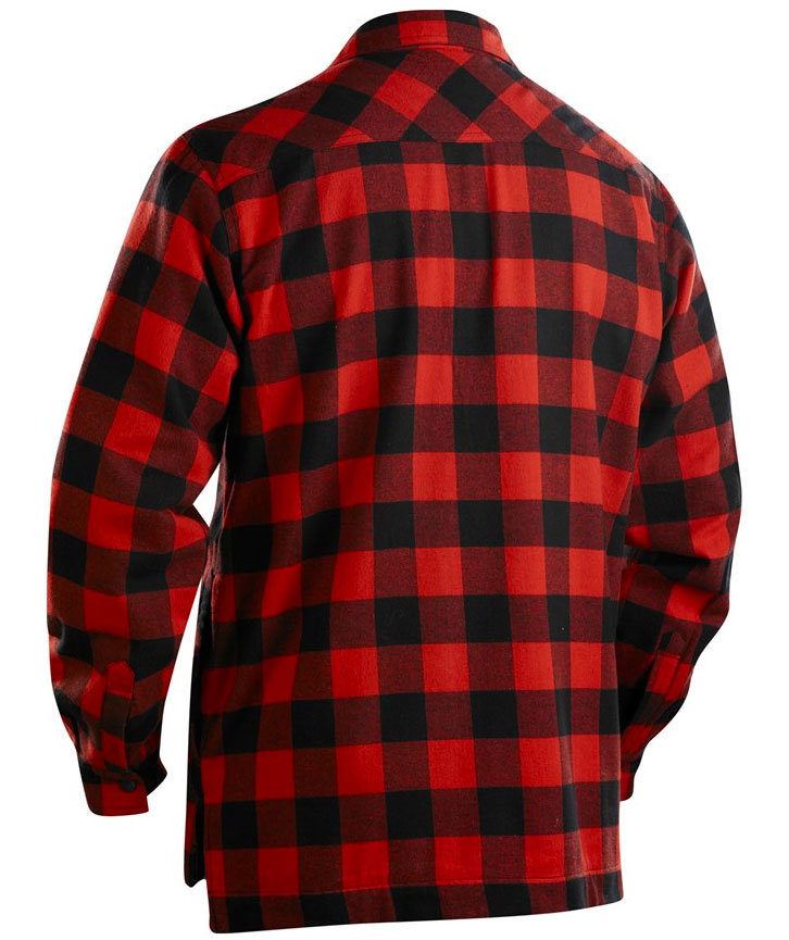 Bl&aring;kl&auml;der flannel lumberjack shirt with lining, Red/Black, large image number 2