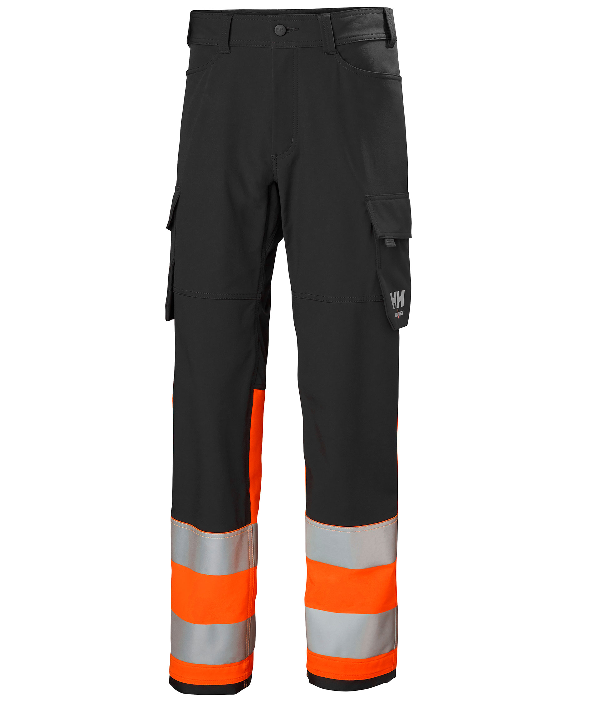Helly Hansen Alna 4X cargo Diensthose full stretch, Hi-vis Orange/Ebony