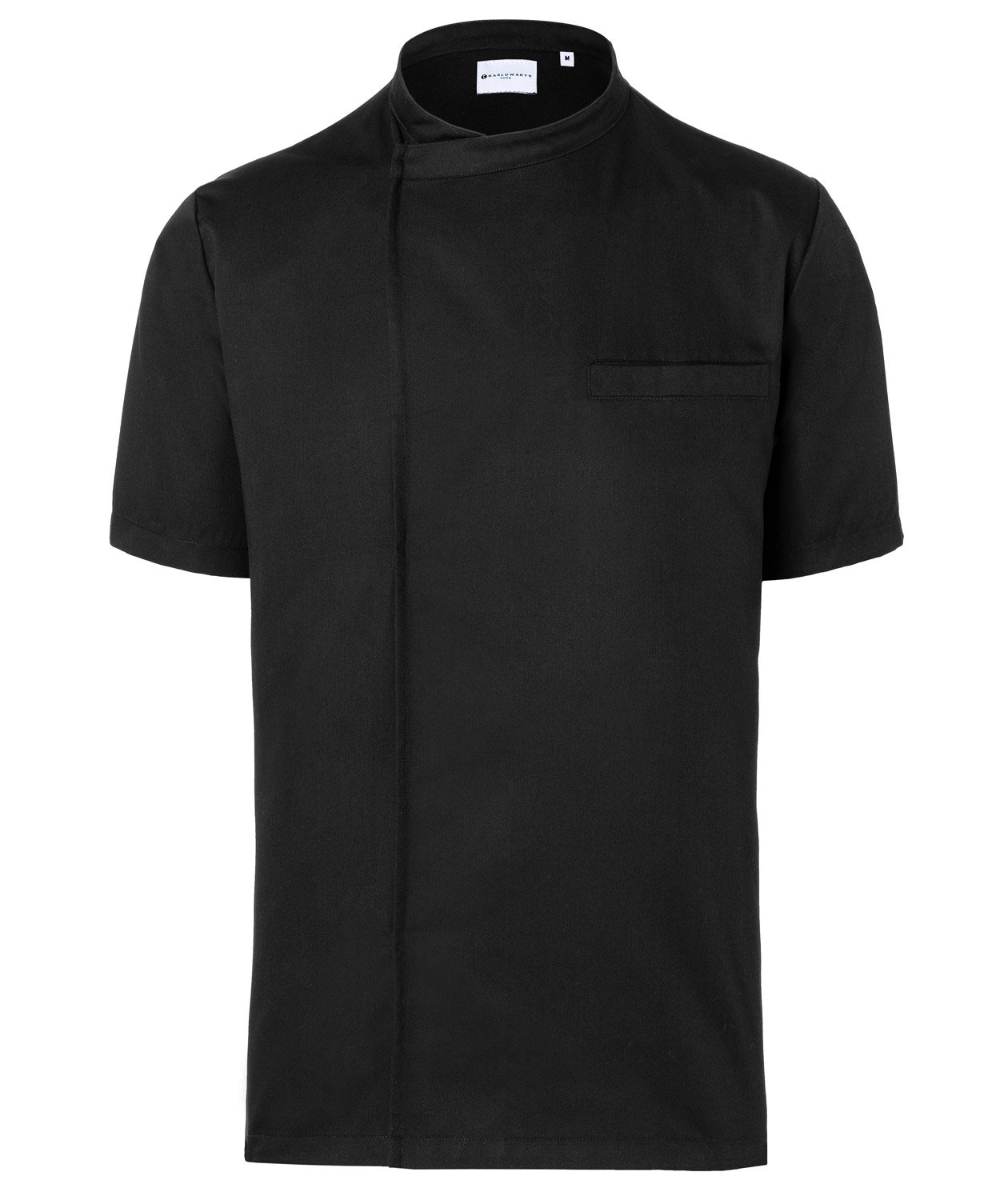 Karlowsky Basic kort&auml;rmad kockskjorta , Svart