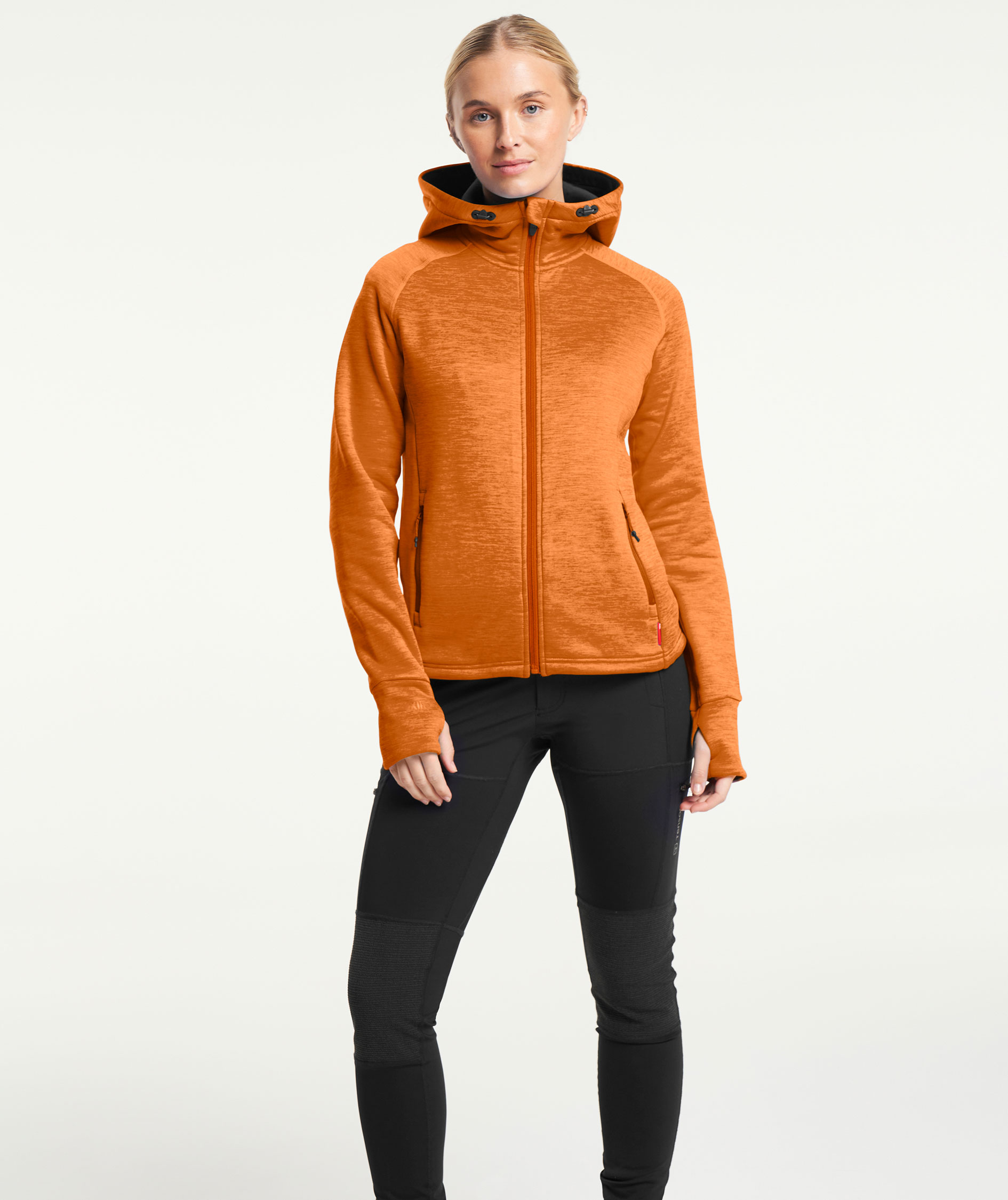 Tenson TXlite dame h&aelig;ttetr&oslash;je med lynl&aring;s, M&oslash;rk Orange, large image number 1