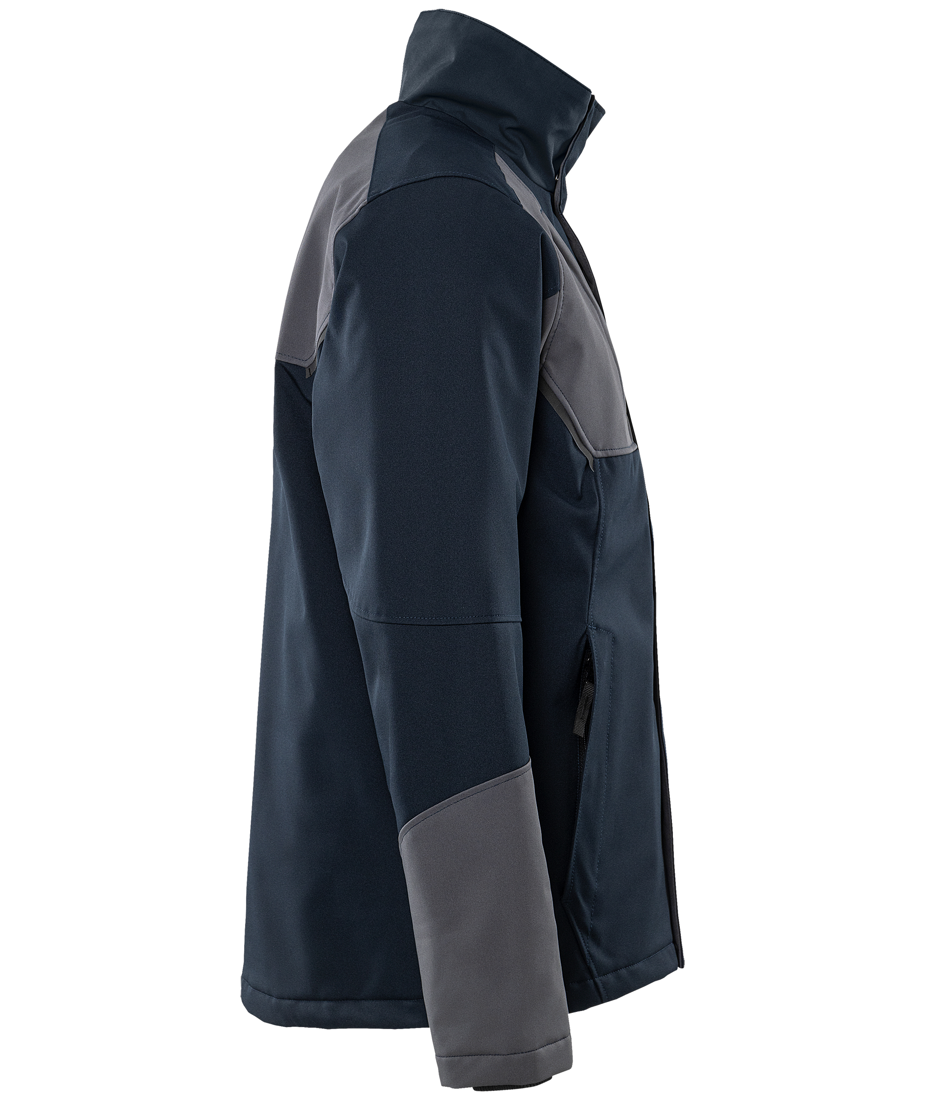 Fristads softshell vinterjacka 4931 GSW full stretch, M&ouml;rk marin/Gr&aring;, large image number 2