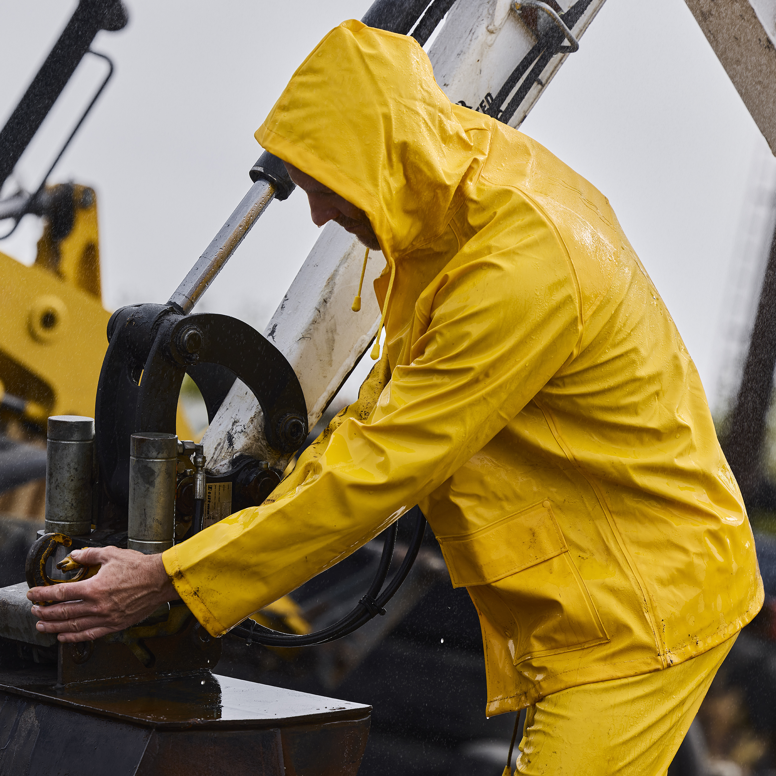 ELKA Elements Outdoor PU/PVC regnjakke, Gul, large image number 2