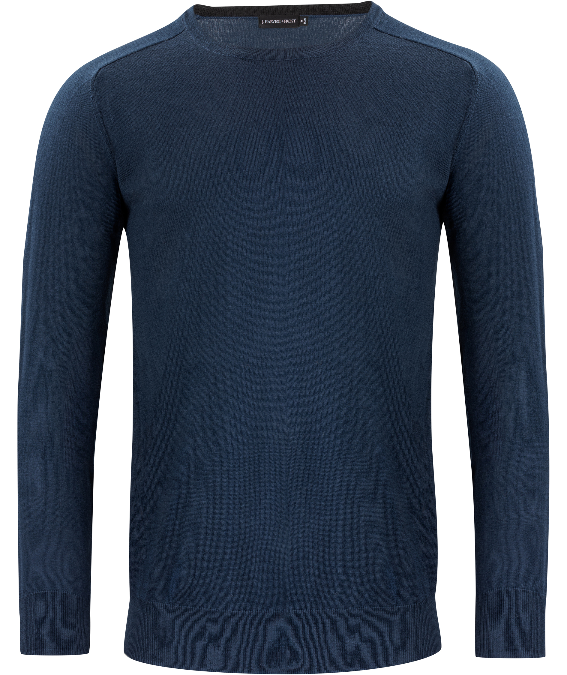 J. Harvest & Frost striktr&oslash;je med merinould, Navy