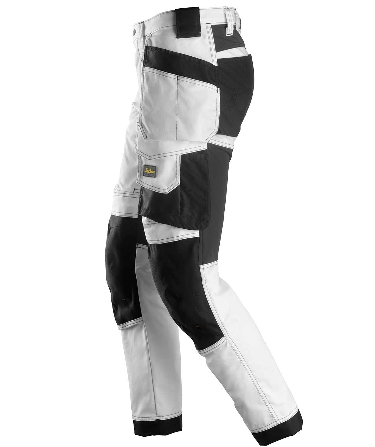 Snickers AllroundWork h&aring;ndverksbukse 6241, Hvit/Svart, large image number 5