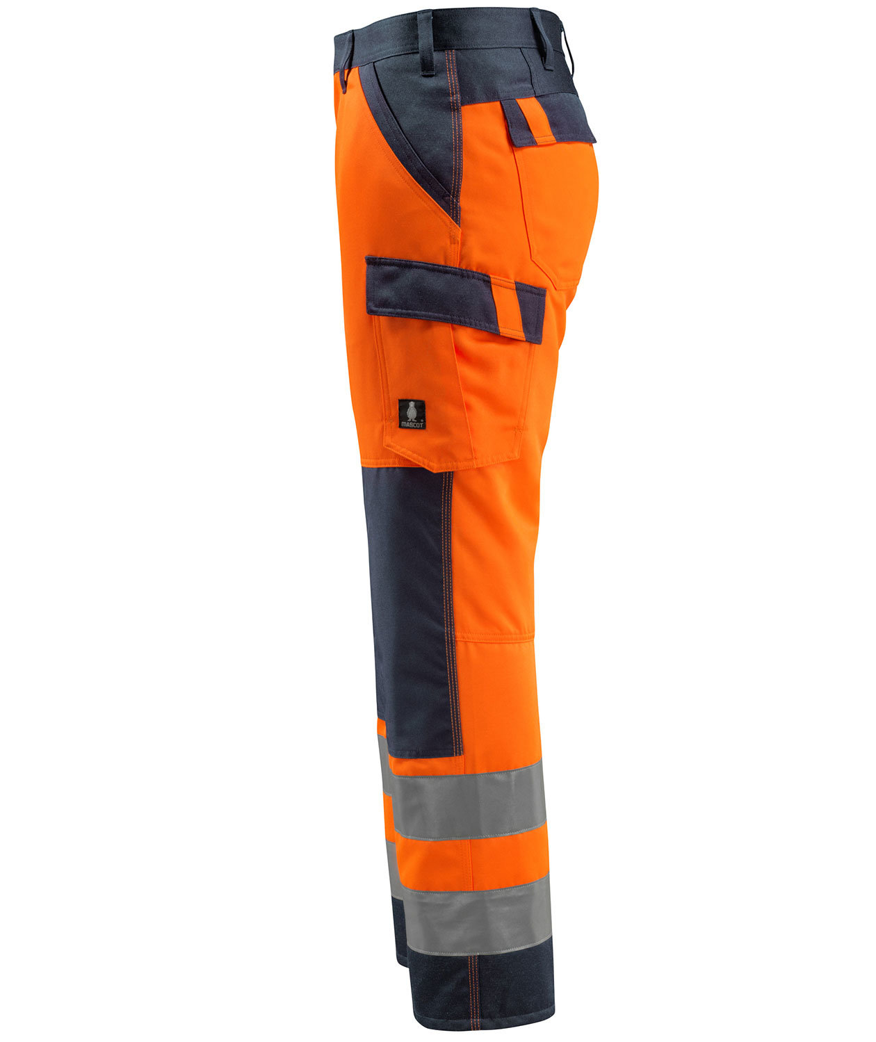 Mascot Safe Light Maitland arbeidsbukse, Hi-vis Orange/M&oslash;rk Marine, large image number 1