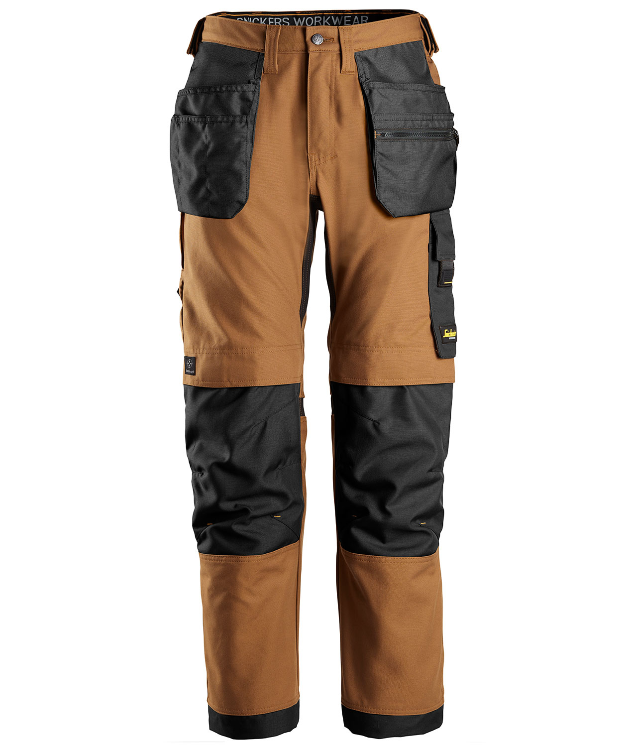 Snickers AllroundWork Canvas+ h&aring;ndv&aelig;rkerbukser 6224, Brun/Sort, Brun/Sort, swatch