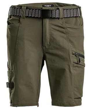Kramp Technical arbejdsshorts full stretch, Olivengr&oslash;n