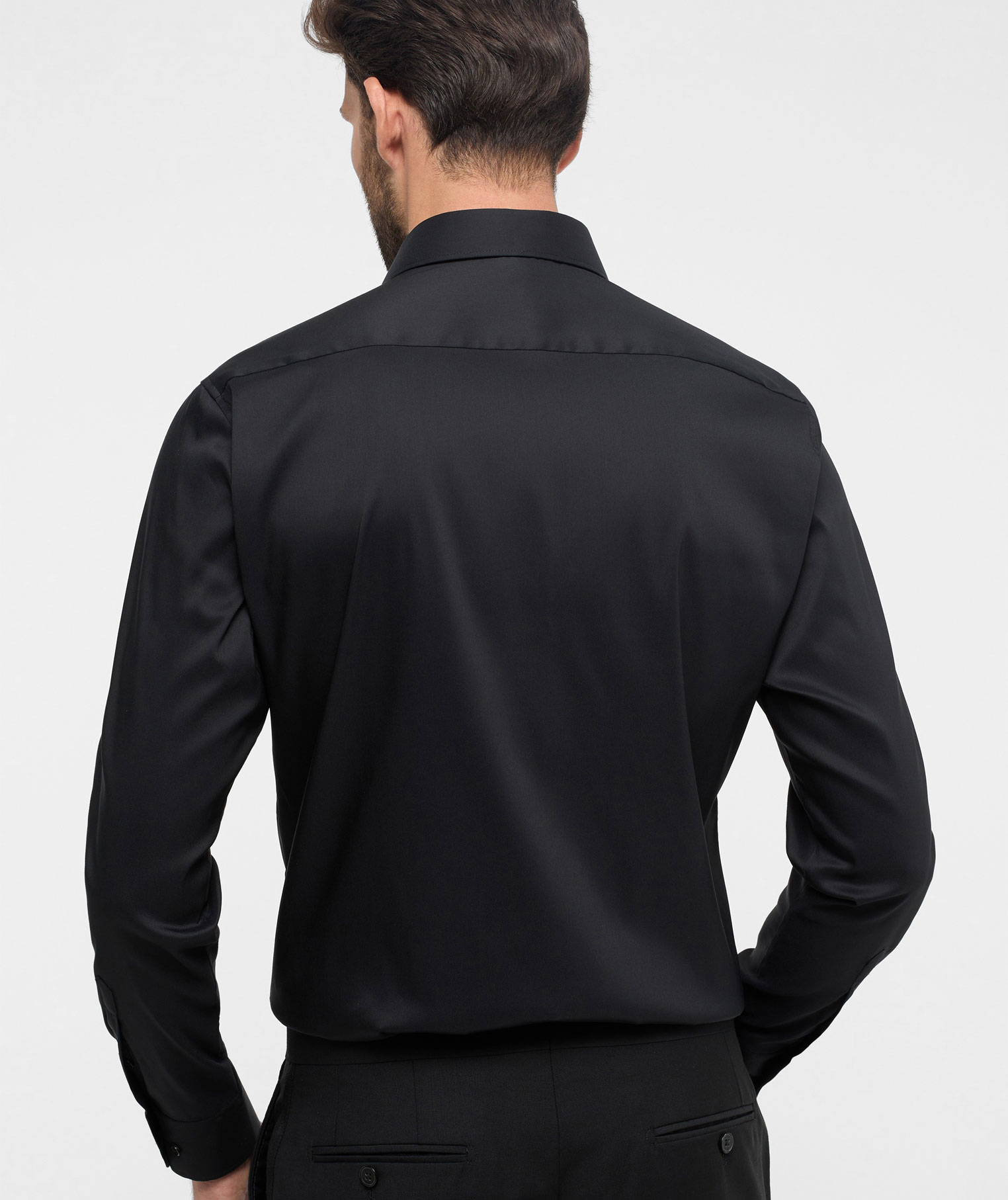 Eterna Performance Modern Fit Hemd, Black, large image number 2