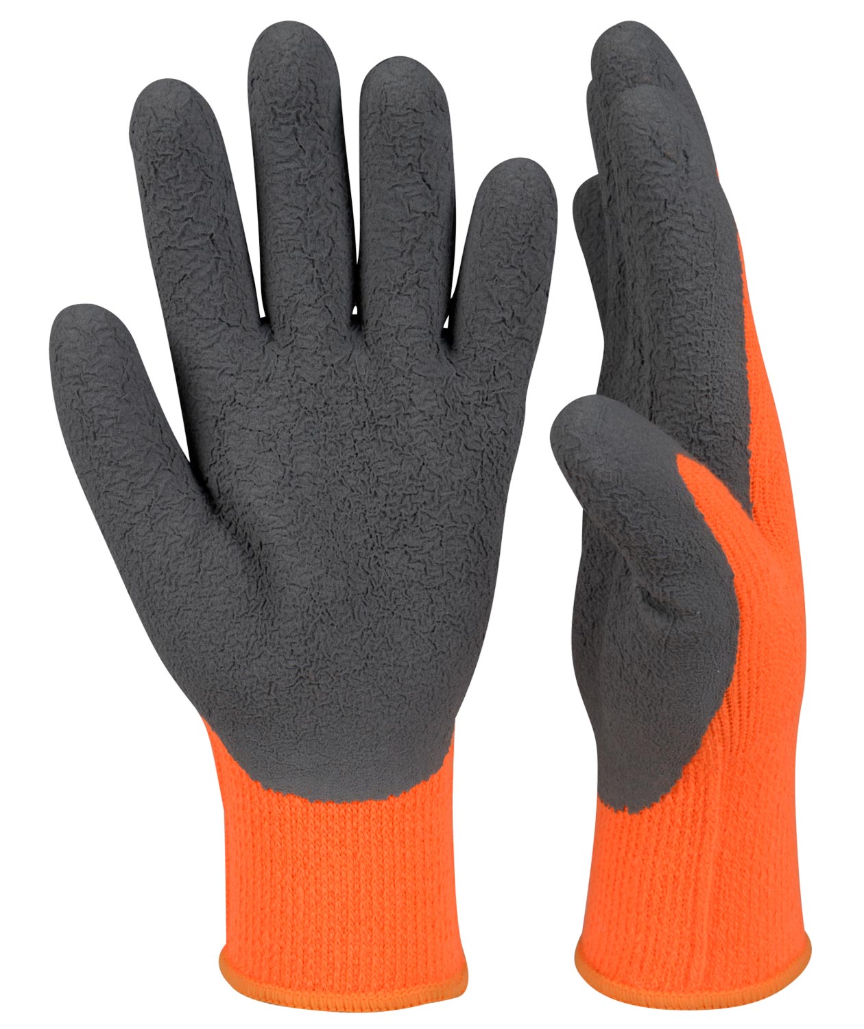 OX-ON Winter Basic 3000 winter work gloves, Orange/Grey, large image number 2