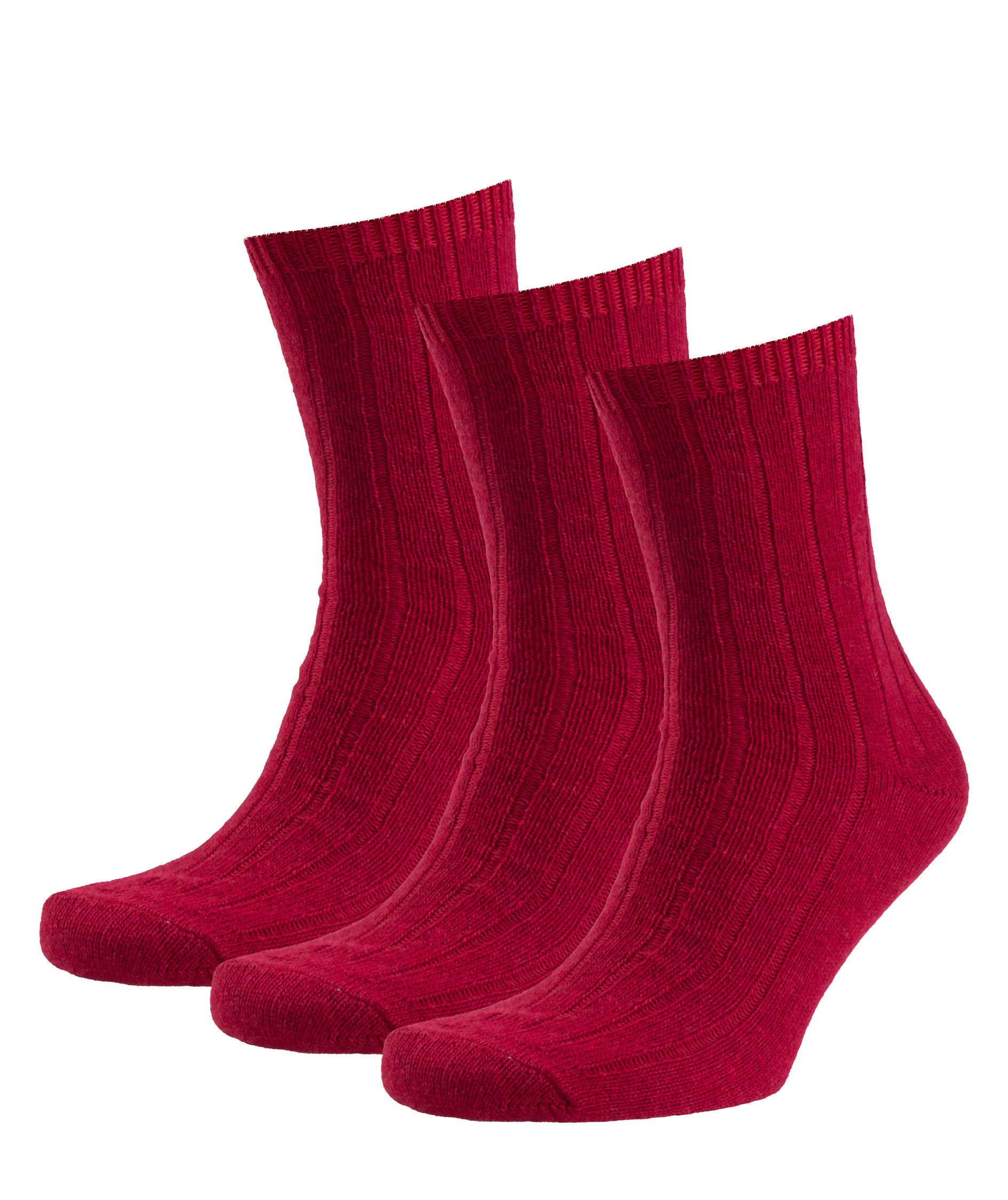 3-pack strumpor med merinoull, Salsa Red