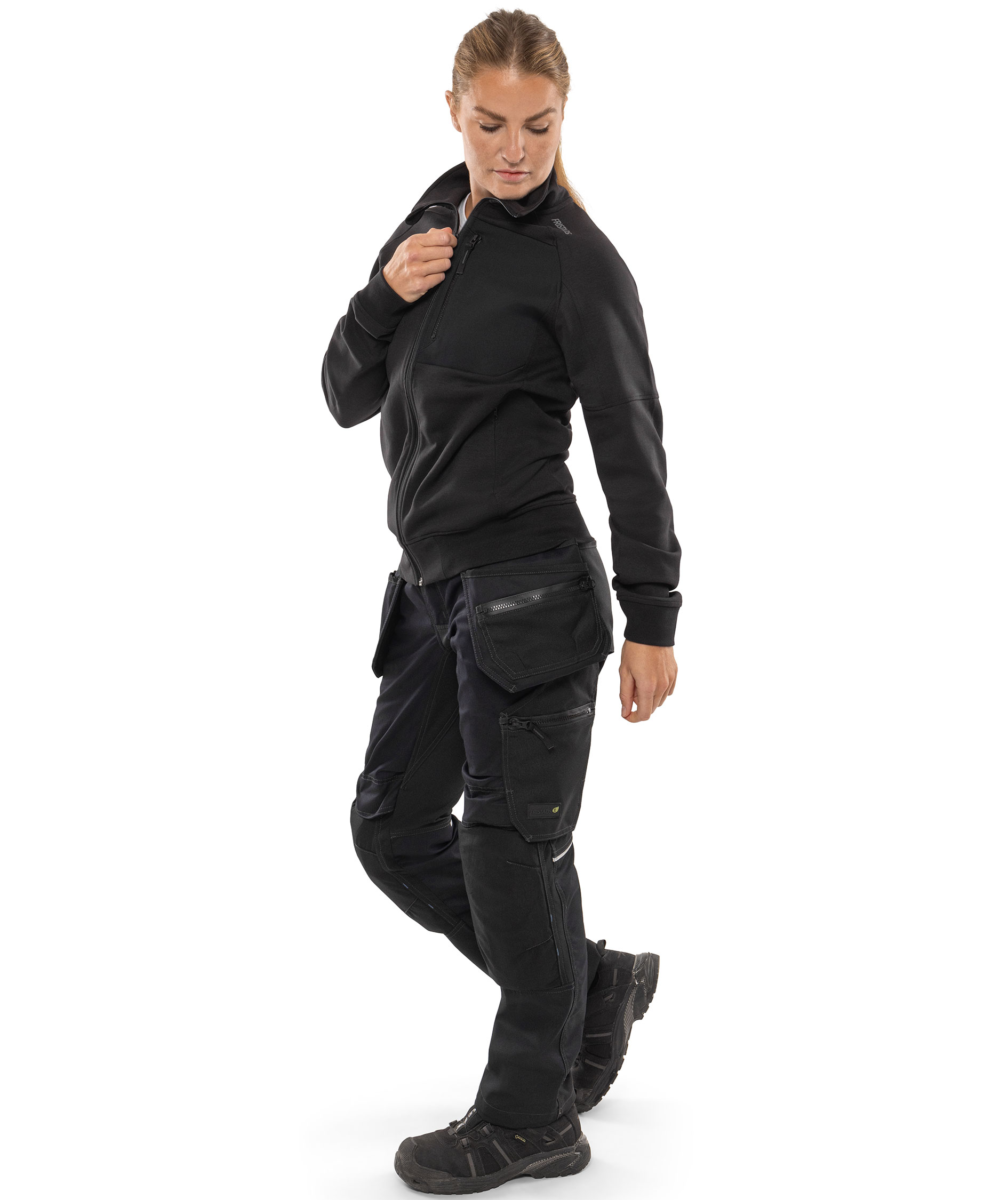 Fristads dame h&aring;ndverksbukse 2901 GWM, Svart, large image number 6