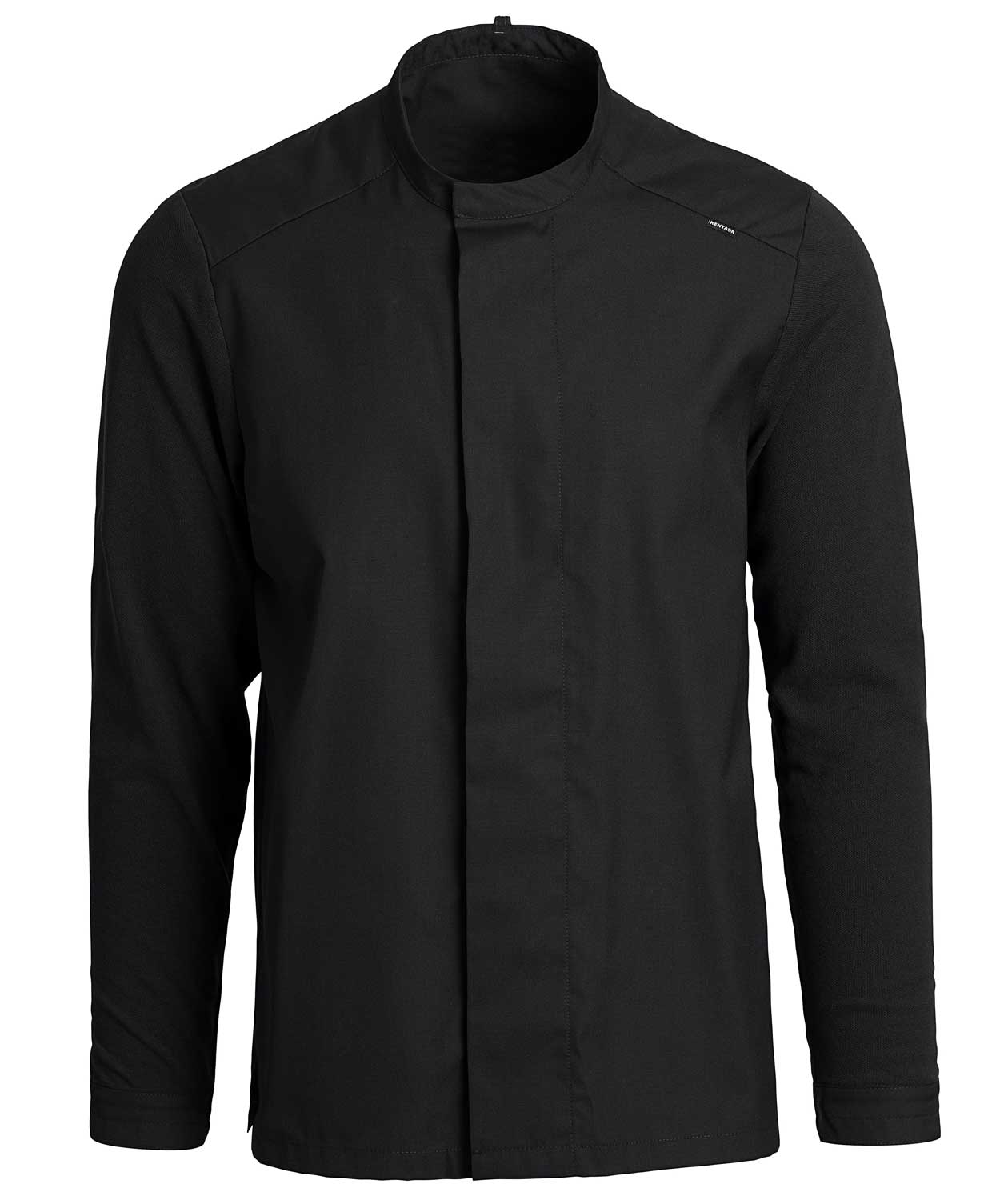 Kentaur modern fit pique kock-/service skjorta, Svart