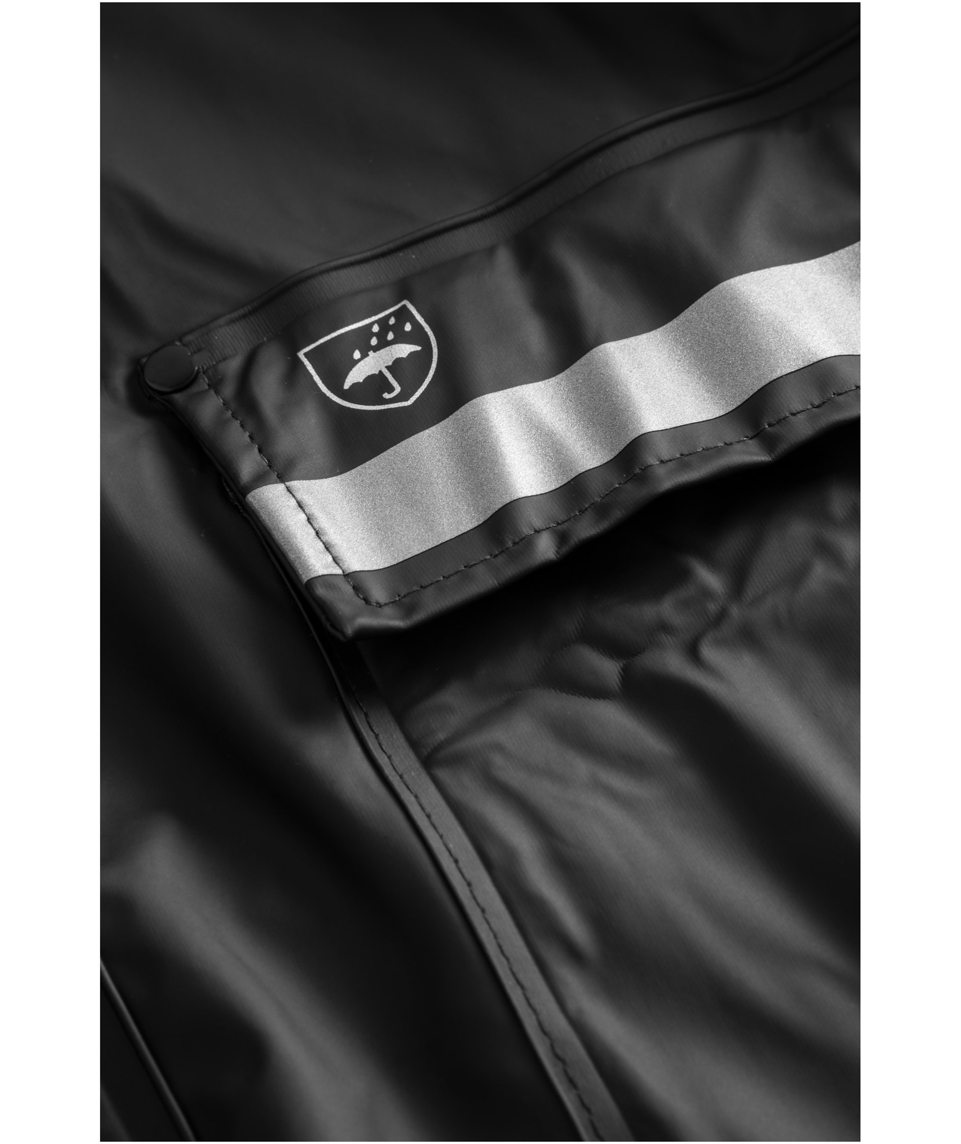 Lyngs&oslash;e PU regnjacka, Svart, large image number 2