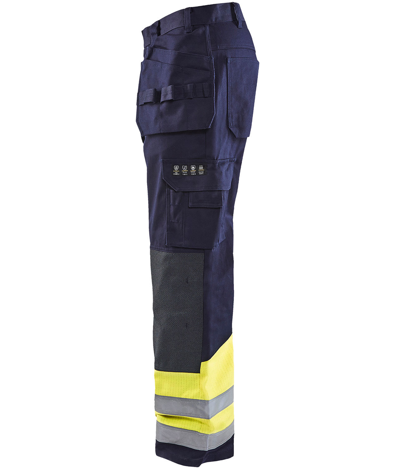 Bl&aring;kl&auml;der Multinorm craftsman trousers, Marine/Hi-Vis yellow, large image number 2