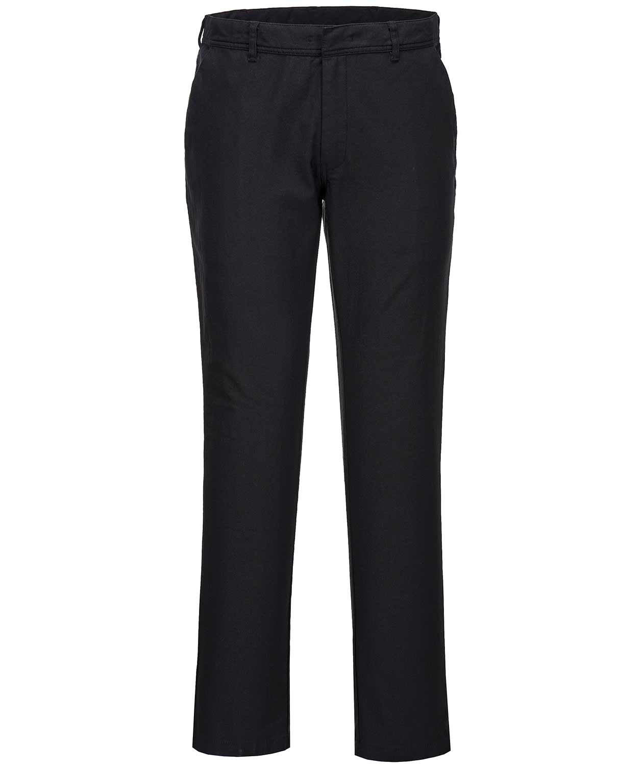 Portwest stretch slim servicebukser, Sort