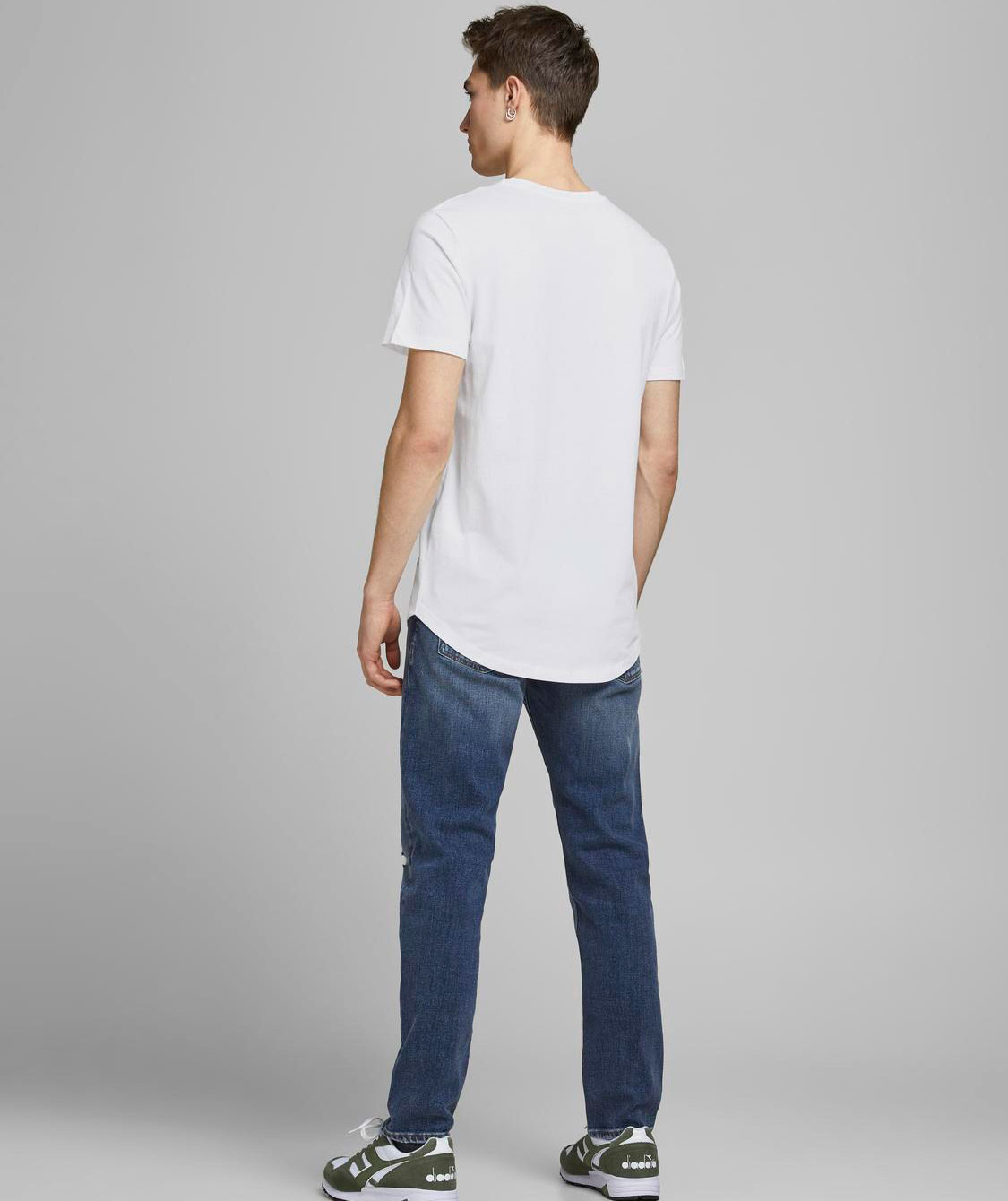 Jack & Jones JACJENS 5-pak T-shirt, White/black, large image number 7