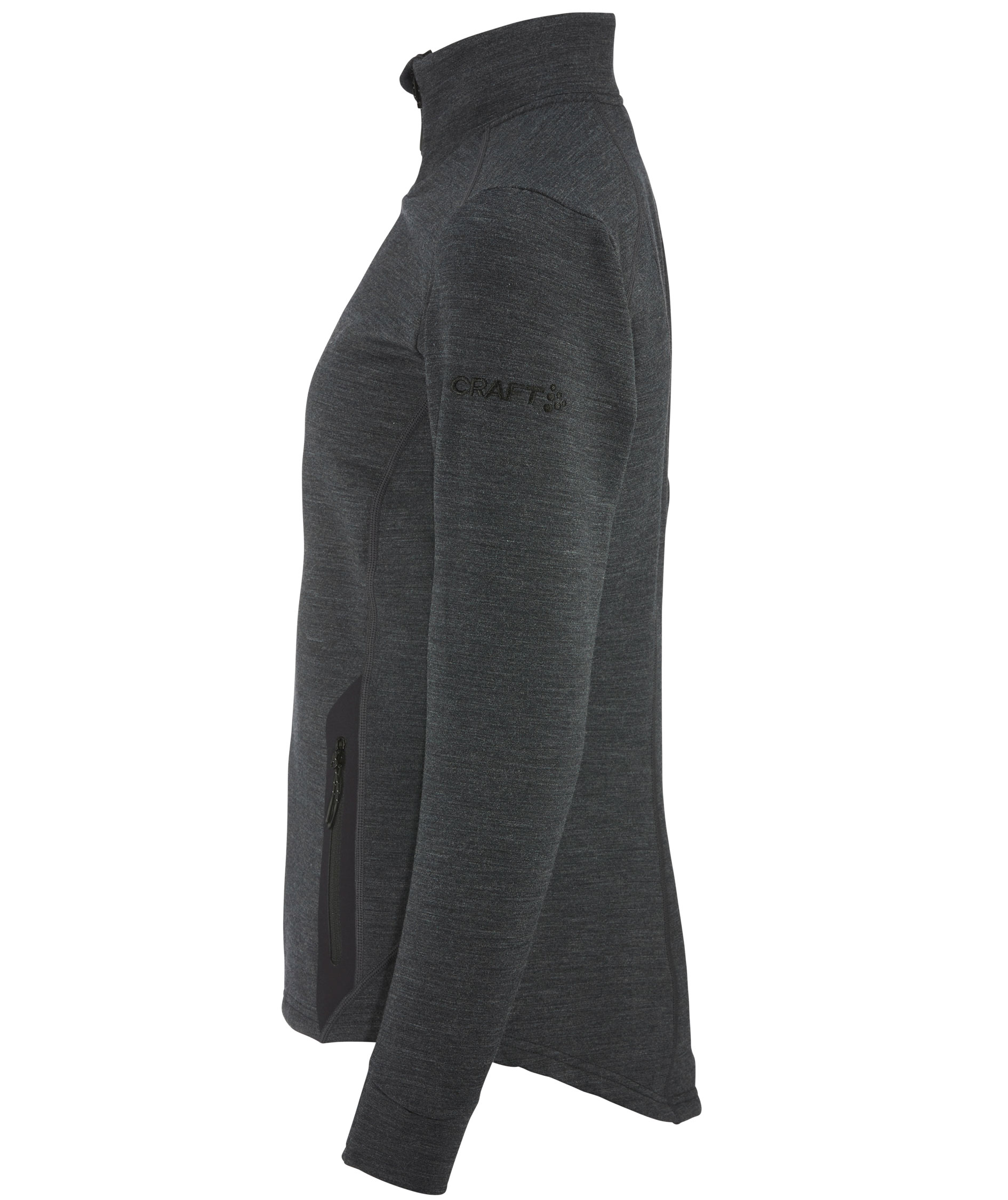 Craft PRO Explore Midlayer women's cardigan, Black melange, large image number 2