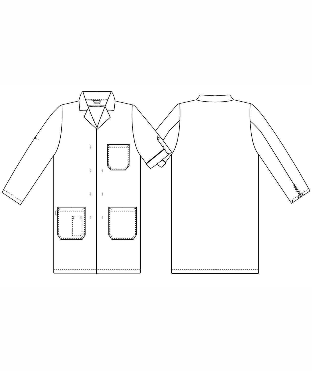 Kentaur rock  med kavajkrage, Vit